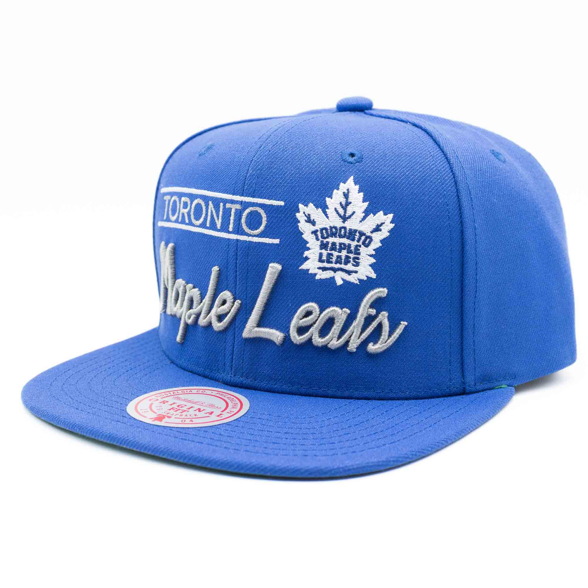 Toronto Maple Leafs Retro Lock Up Mitchell & Ness Snapback NHL Cap Blue