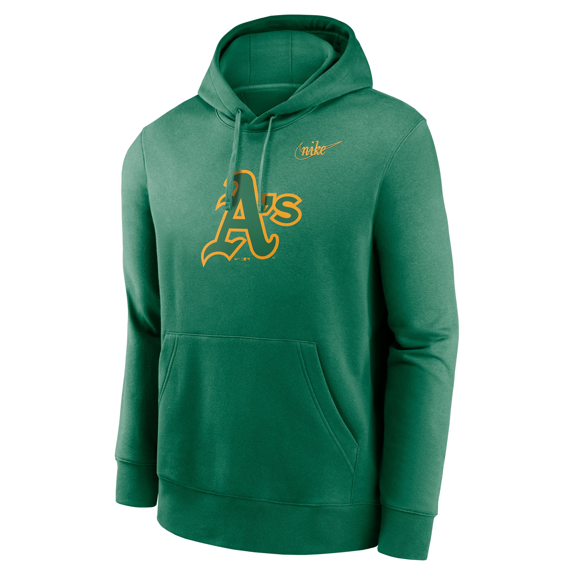 Oakland Athletics Cooperstown Logo Nike Club Fleece MLB Hoodie Green