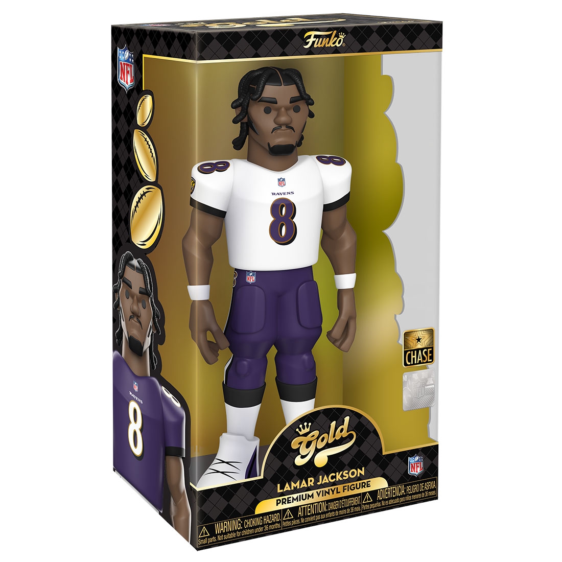 Funko Vinyl Gold 12" Lamar Jackson Baltimore Ravens CHASE Edition NFL Figur
