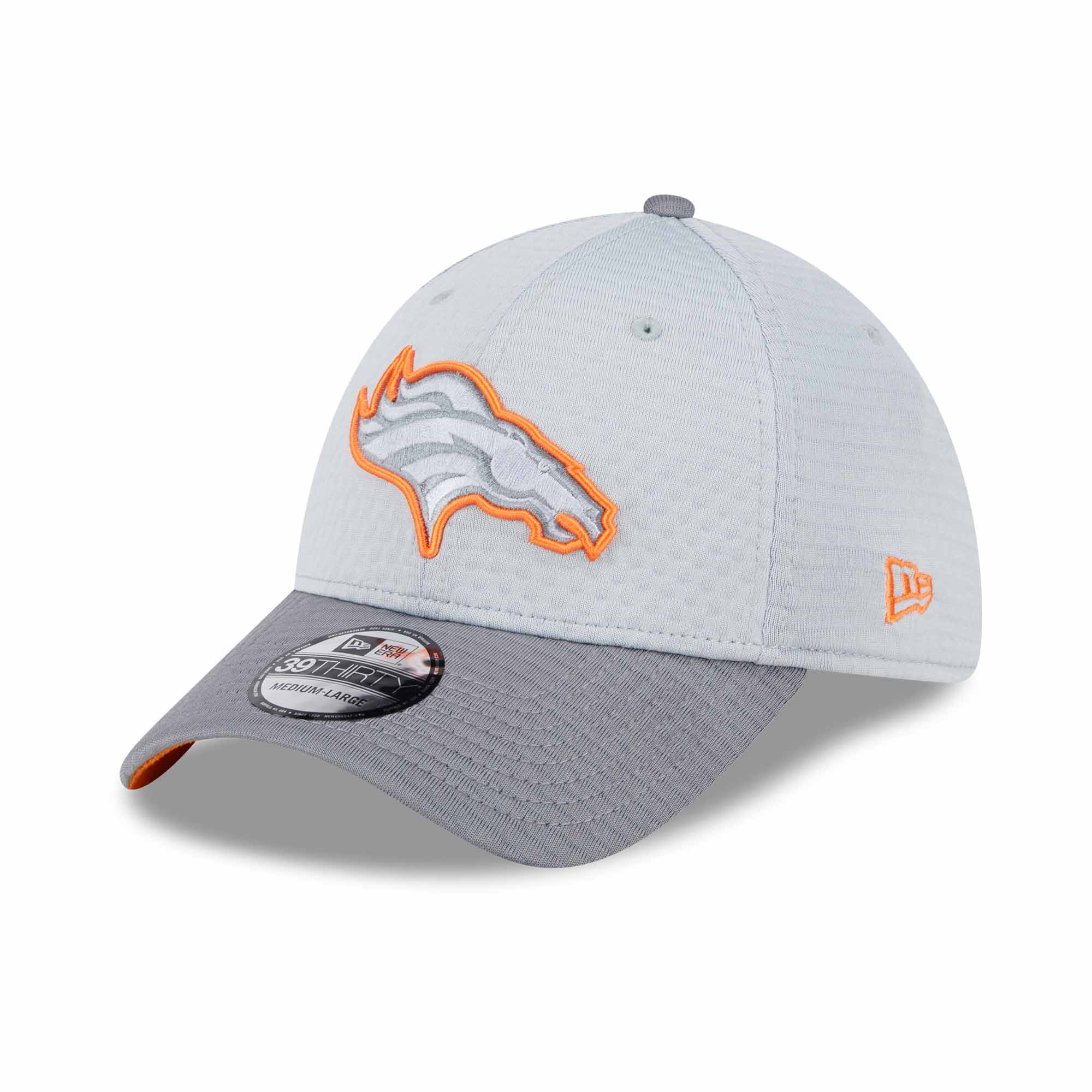 Denver Broncos 2024 NFL Training Camp New Era 39THIRTY Flex Cap Grau