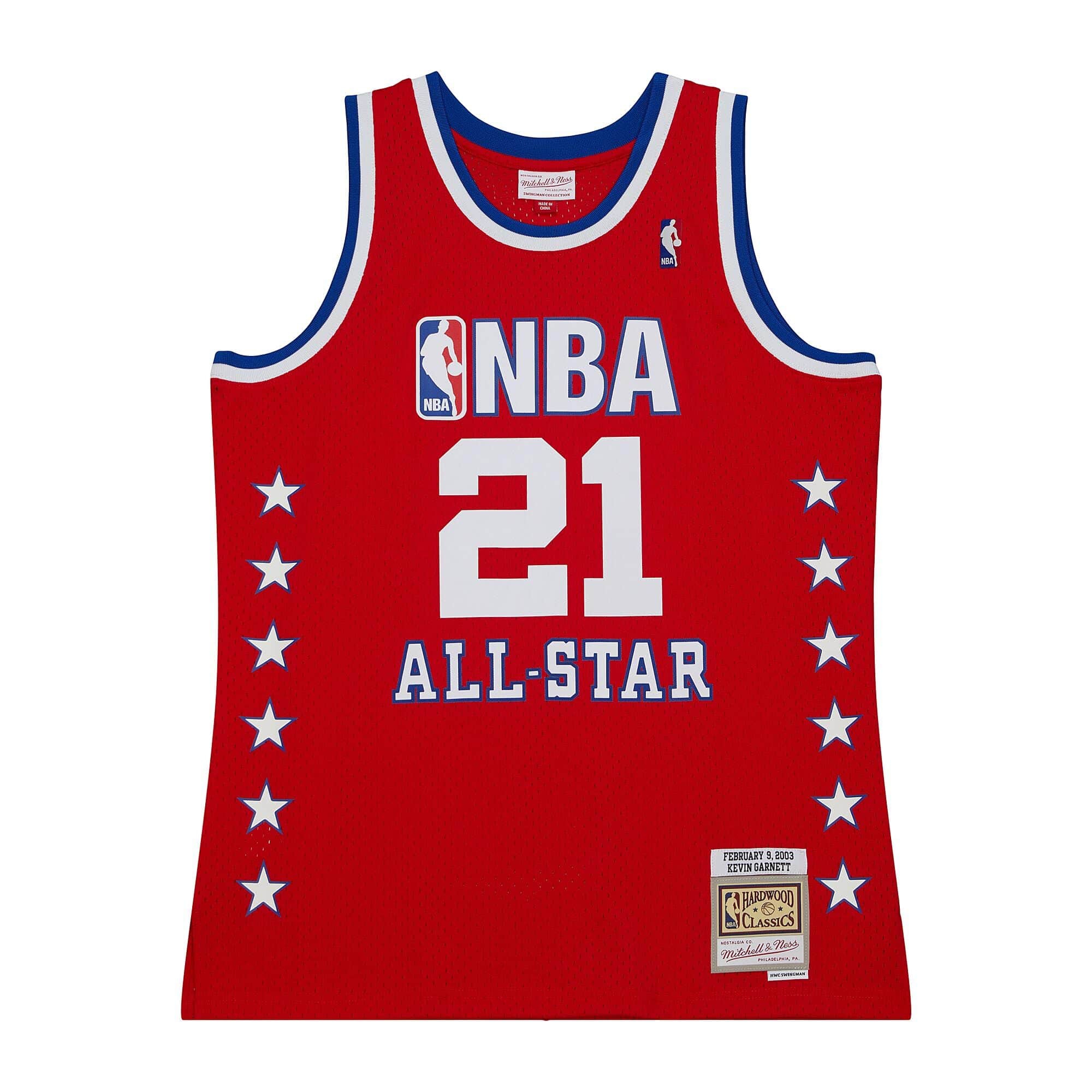 Kevin Garnett #21 2003 NBA All-Star Game Mitchell & Ness Swingman NBA Jersey Red