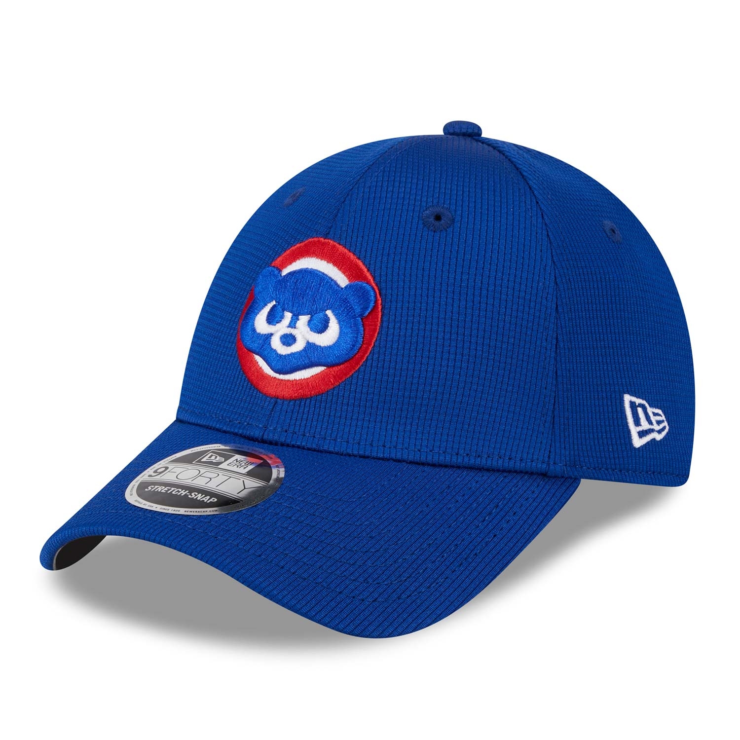 Chicago Cubs 2025 MLB Batting Practice Stretch-Snap 9FORTY Adjustable Cap