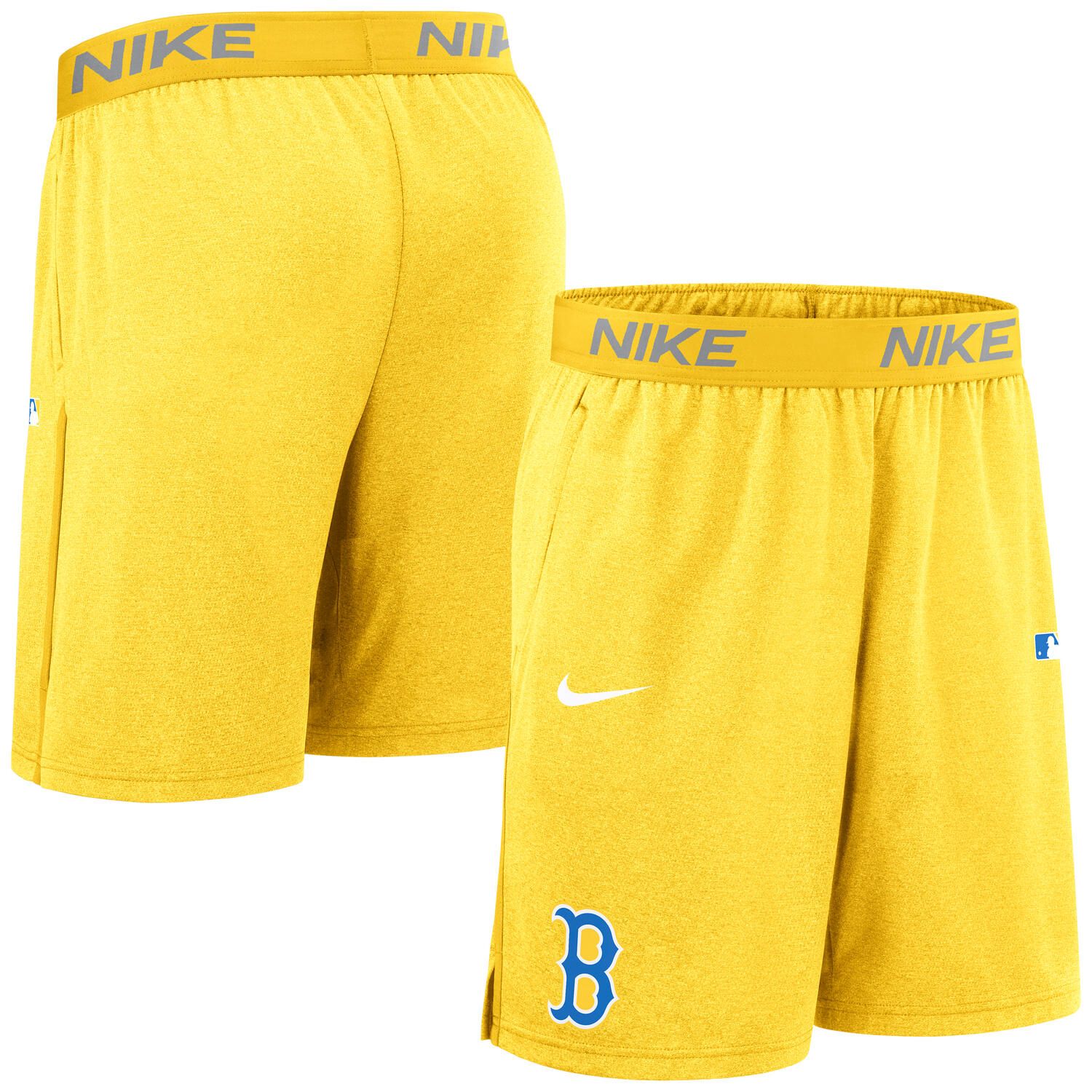 Boston Red Sox Alternate 2025 MLB Authentic Collection Nike Shorts Gelb