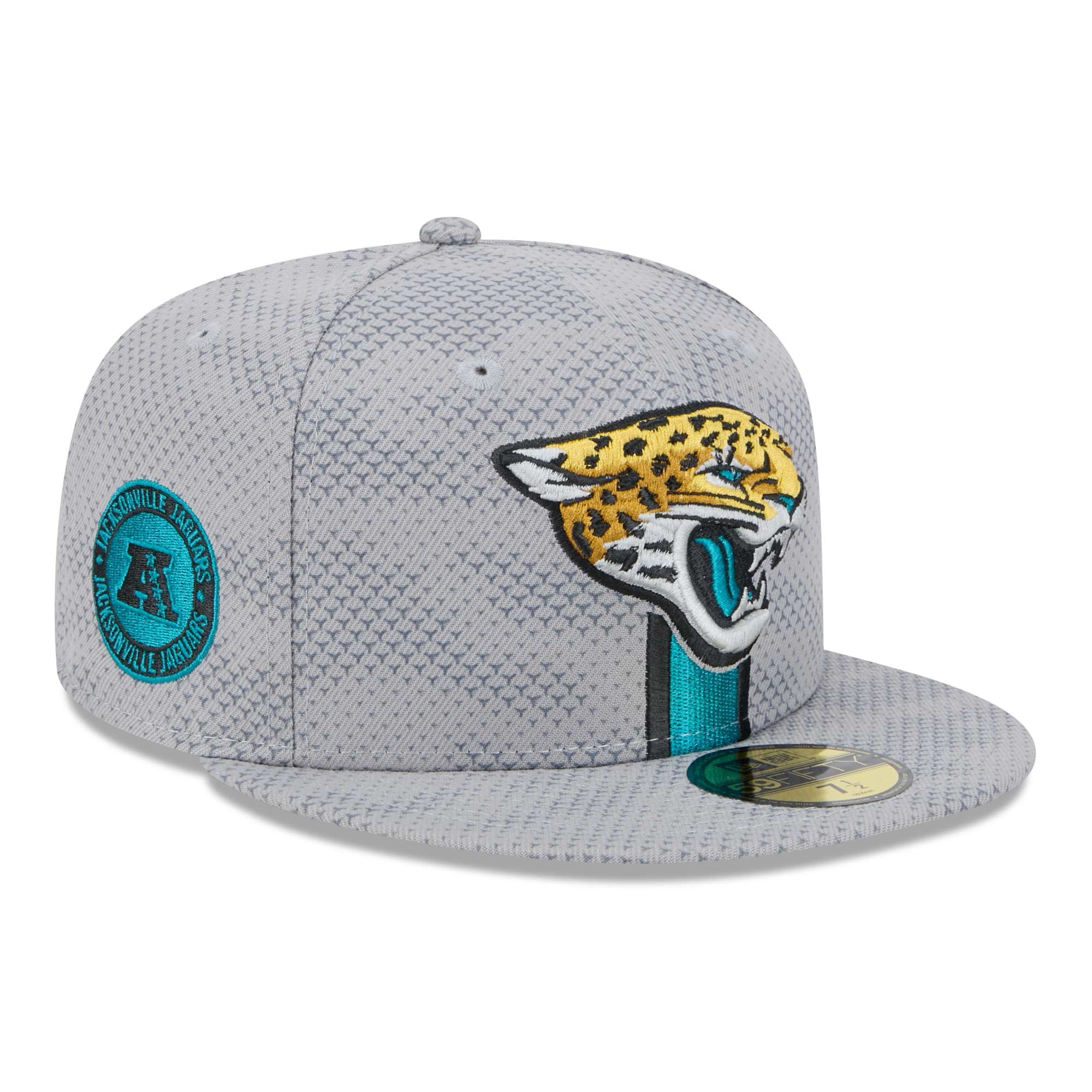 Jacksonville Jaguars 2024 NFL Sideline New Era 59FIFTY Fitted Cap Grau