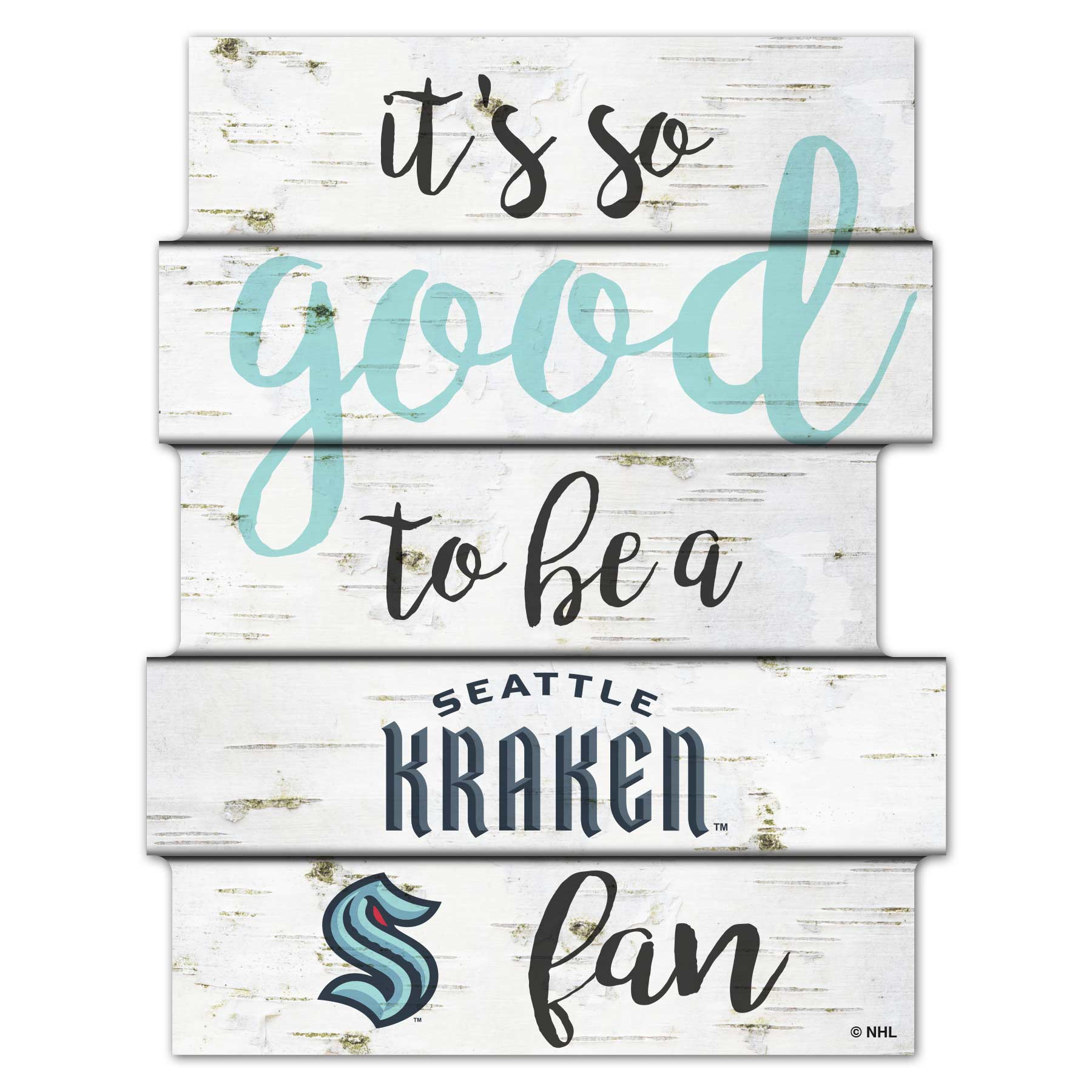Seattle Kraken Birchwood NHL Wood Sign