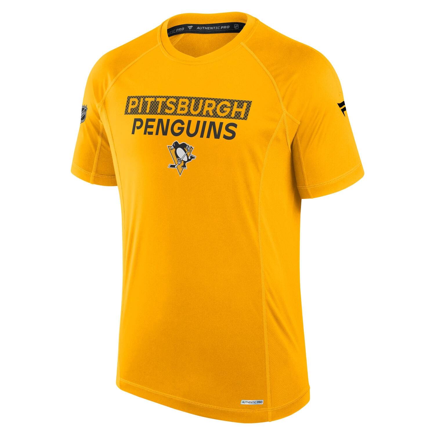 Pittsburgh Penguins 2024/25 Authentic Pro Rink Tech NHL T-Shirt Yellow