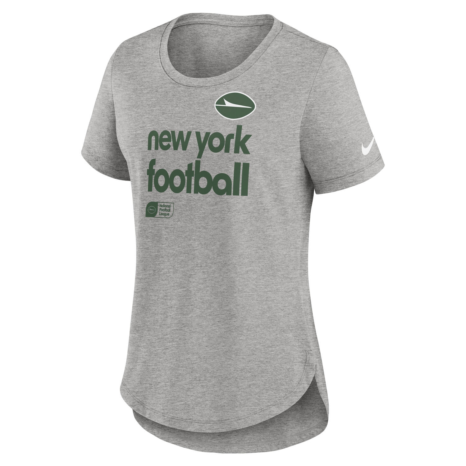New York Jets Nike Triblend Football NFL T-Shirt Grau (Damen)