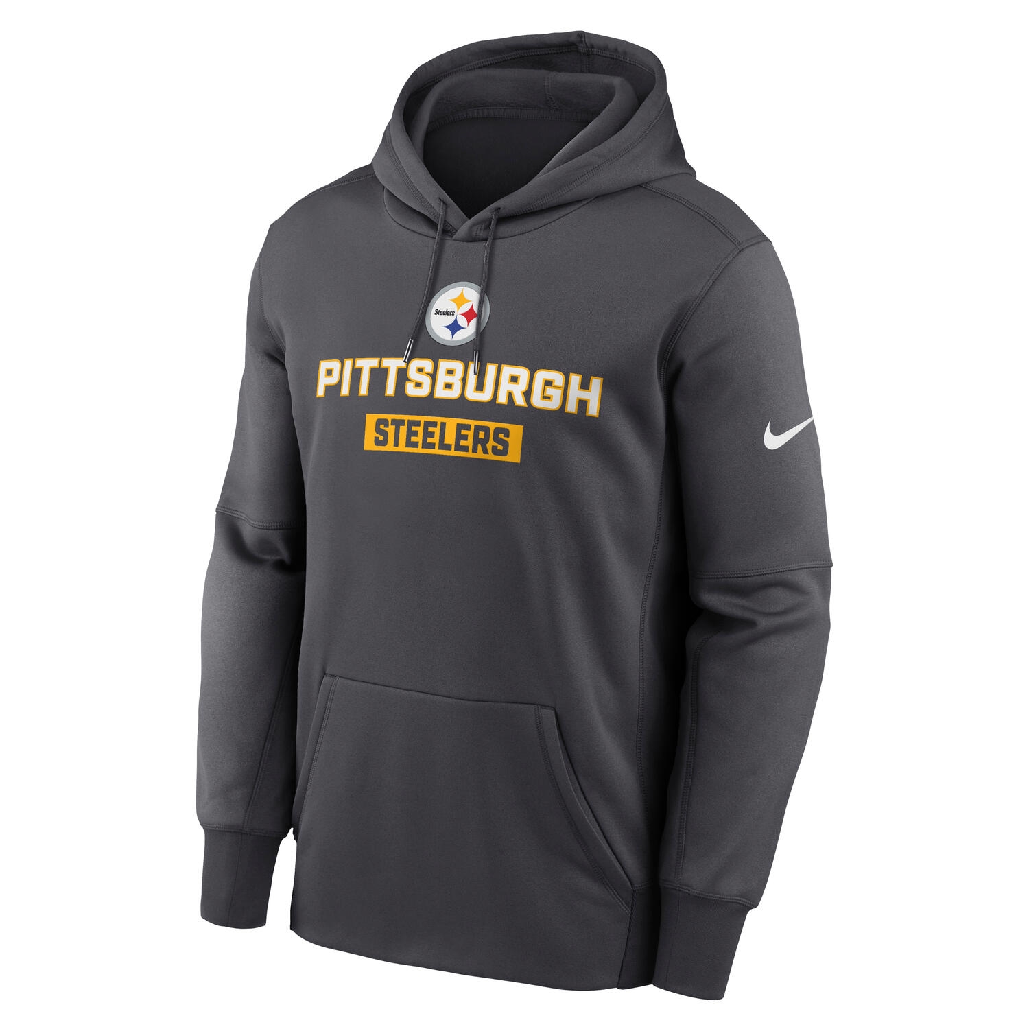 Pittsburgh Steelers Toss Sweep Therma-FIT NFL Hoodie Dunkelgrau