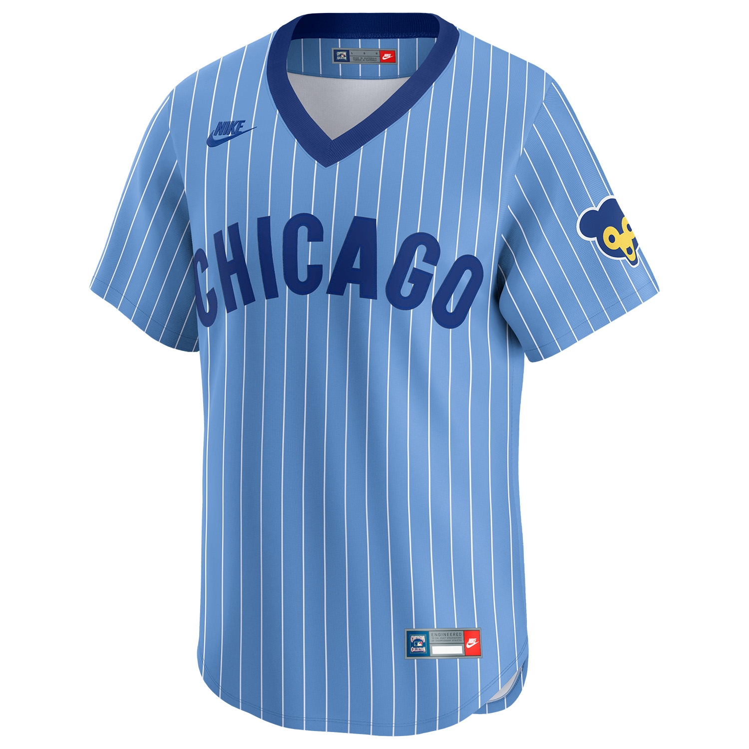 Chicago Cubs Cooperstown Nike Limited MLB Jersey Pinstripe Blau