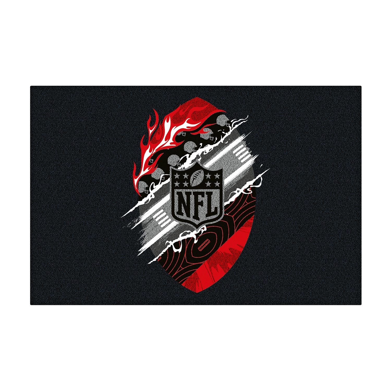 NFL Black Football Herding Fußmatte (50 x 75)