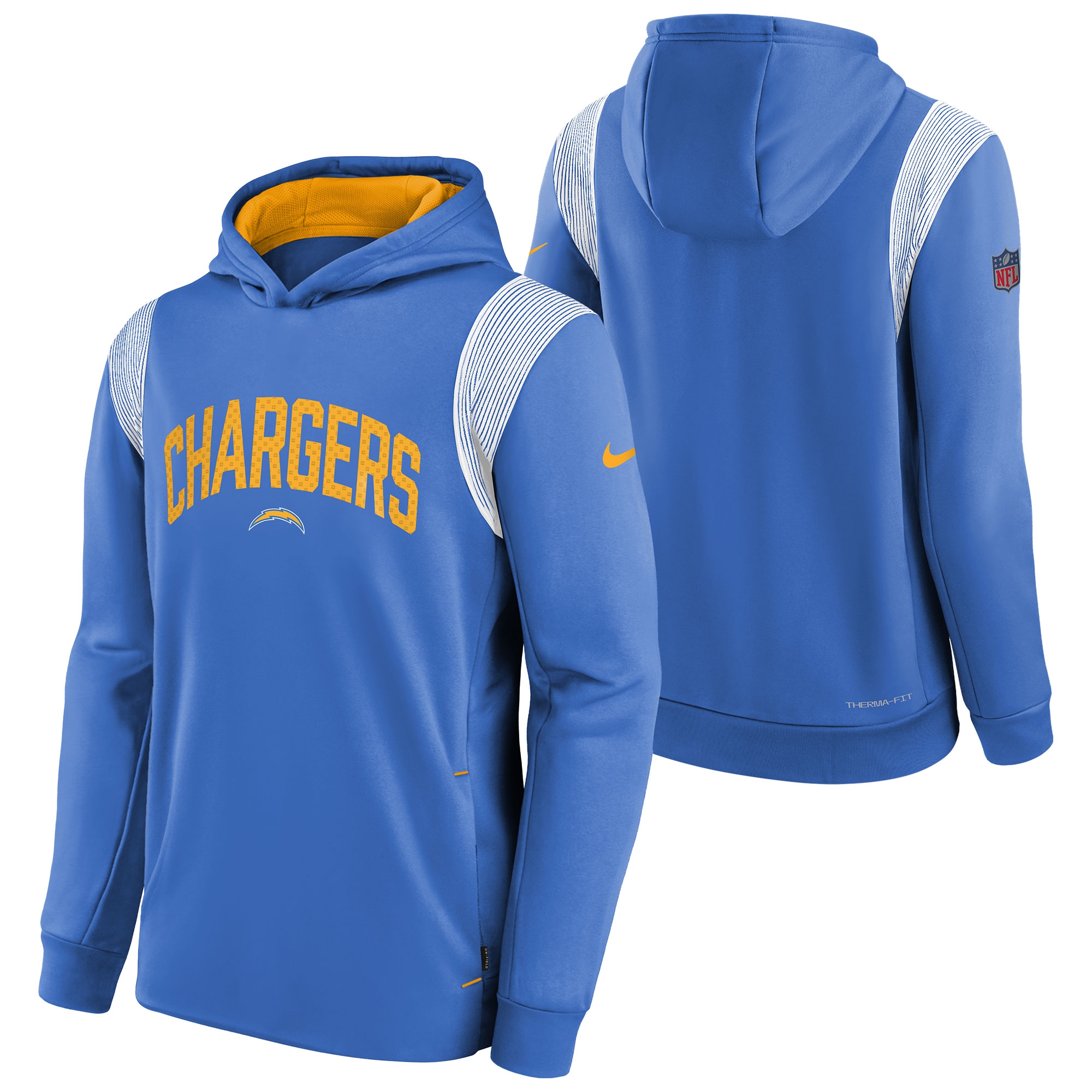 Los Angeles Chargers 2022 NFL On-Field Sideline Therma Hoodie (YOUTH)