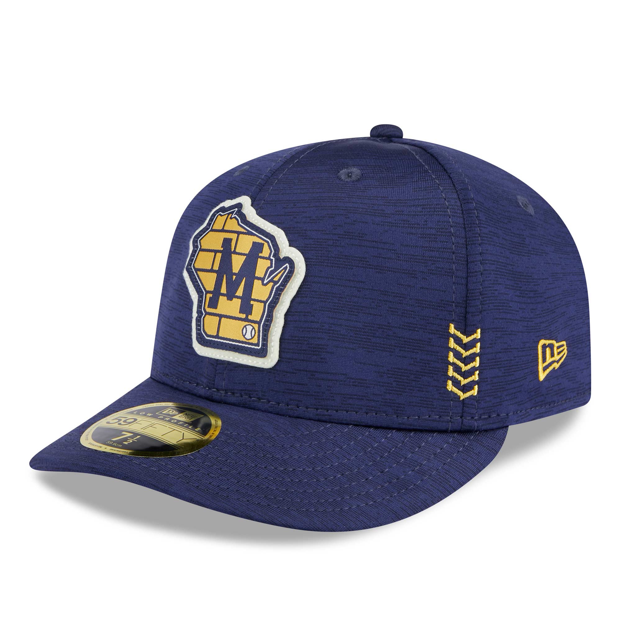 Milwaukee Brewers 2024 MLB Clubhouse New Era Low Profile 59FIFTY Fitted Cap Navy