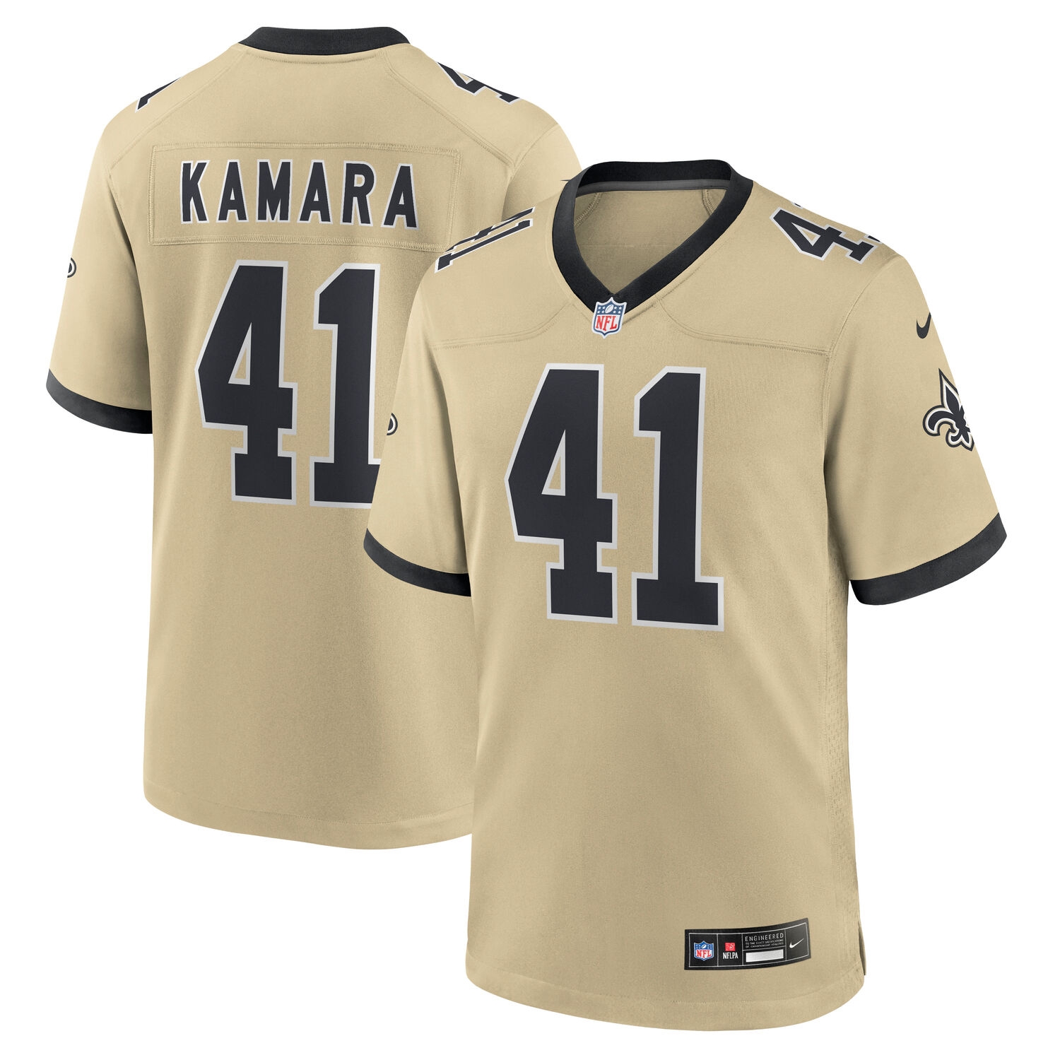 Alvin Kamara #41 New Orleans Saints Nike Game NFL Jersey Alternate Gold