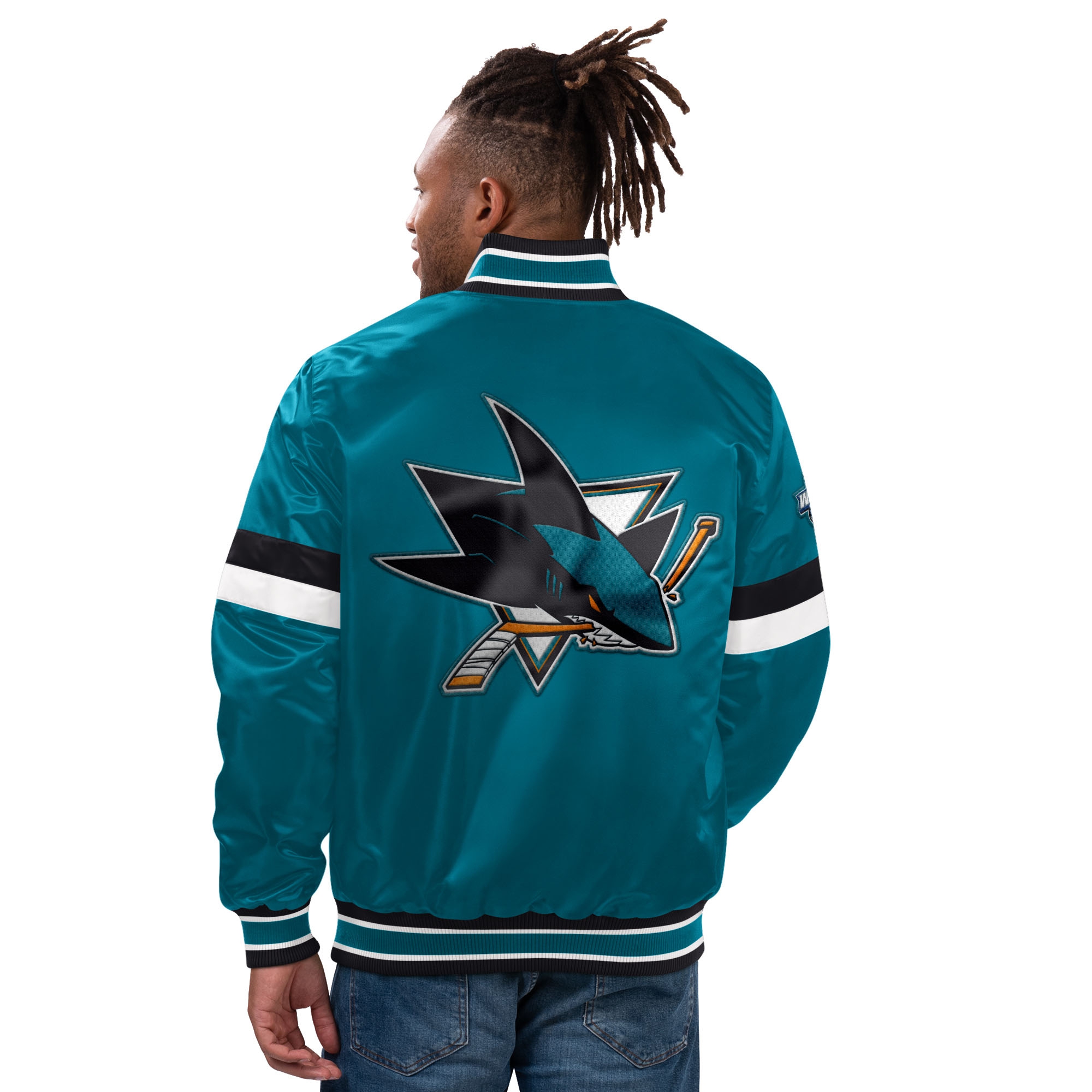 San Jose Sharks Home Game NHL Varsity Satin Jacket