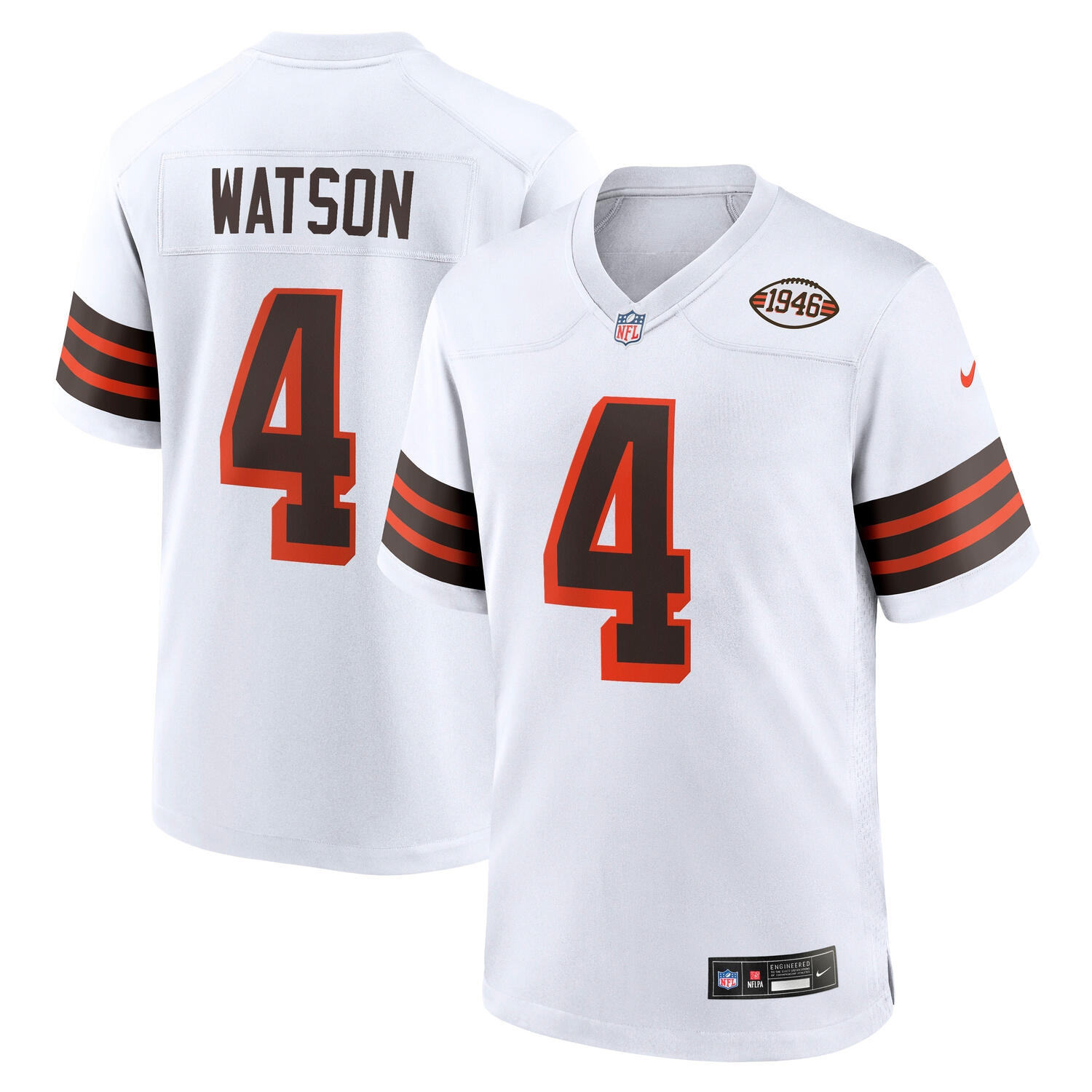 Deshaun Watson #4 Cleveland Browns Nike Game NFL Trikot Alternate Weiß