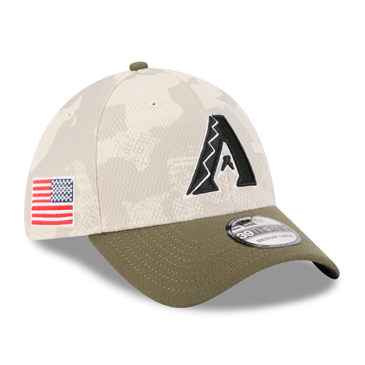 Arizona Diamondbacks 2025 MLB Armed Forces New Era 39THIRTY Flex Cap