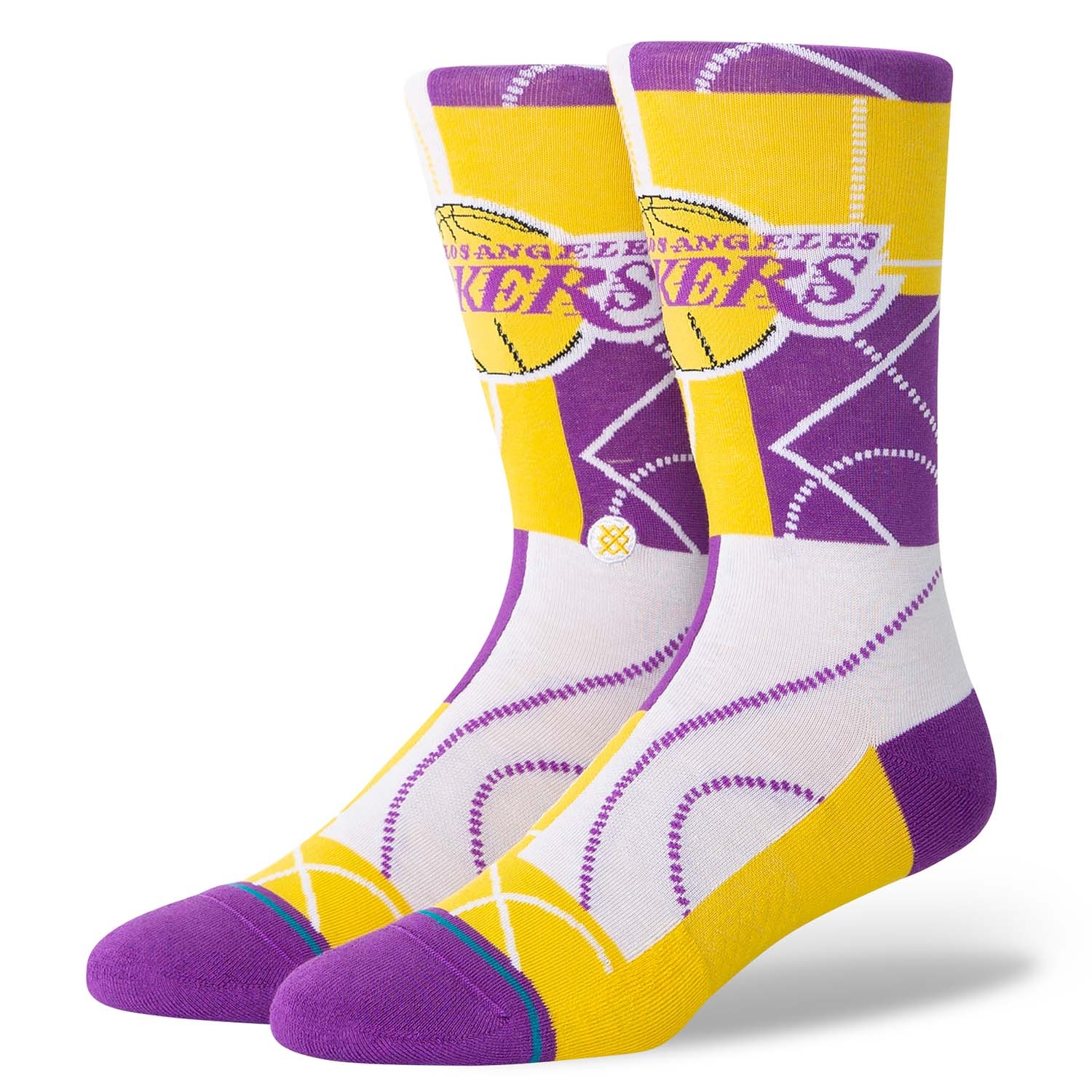 Los Angeles Lakers Zone Stance NBA Crew Socken