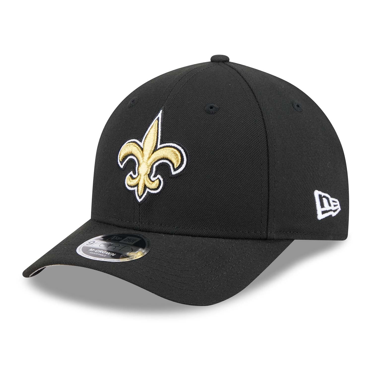 New Orleans Saints NFL Team Logo New Era 9FORTY M-Crown Snapback Cap Schwarz