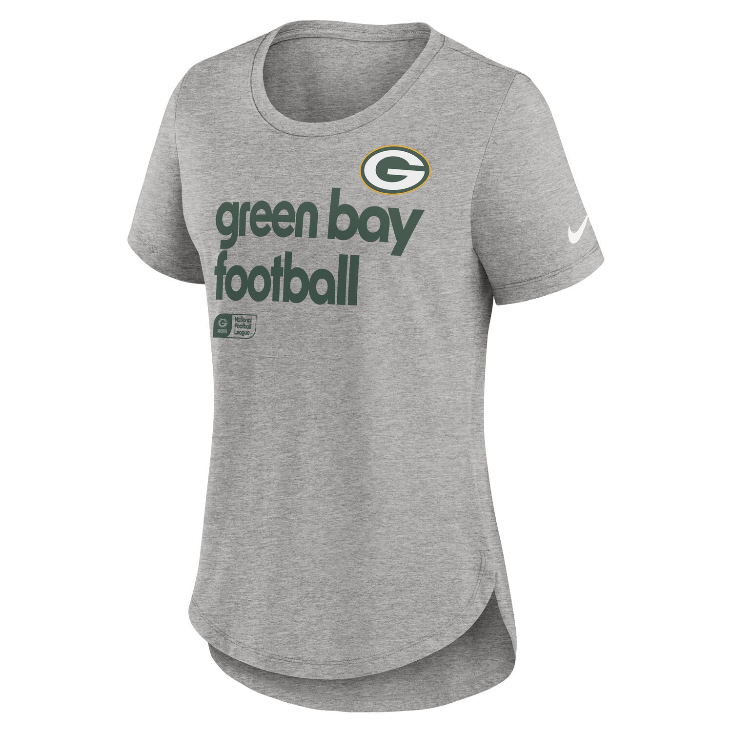 Green Bay Packers Nike Triblend Football NFL T-Shirt Grau (Damen)