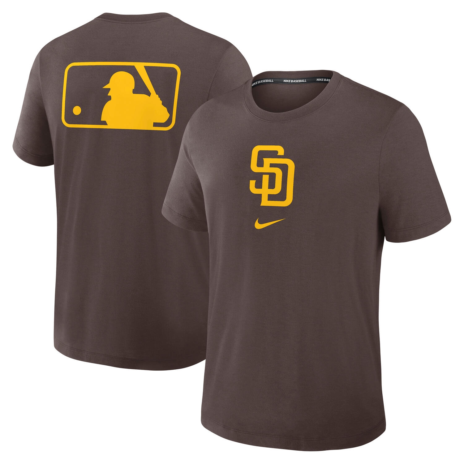 San Diego Padres Early Work 2025 MLB Authentic Nike Tri-Blend T-Shirt Brown