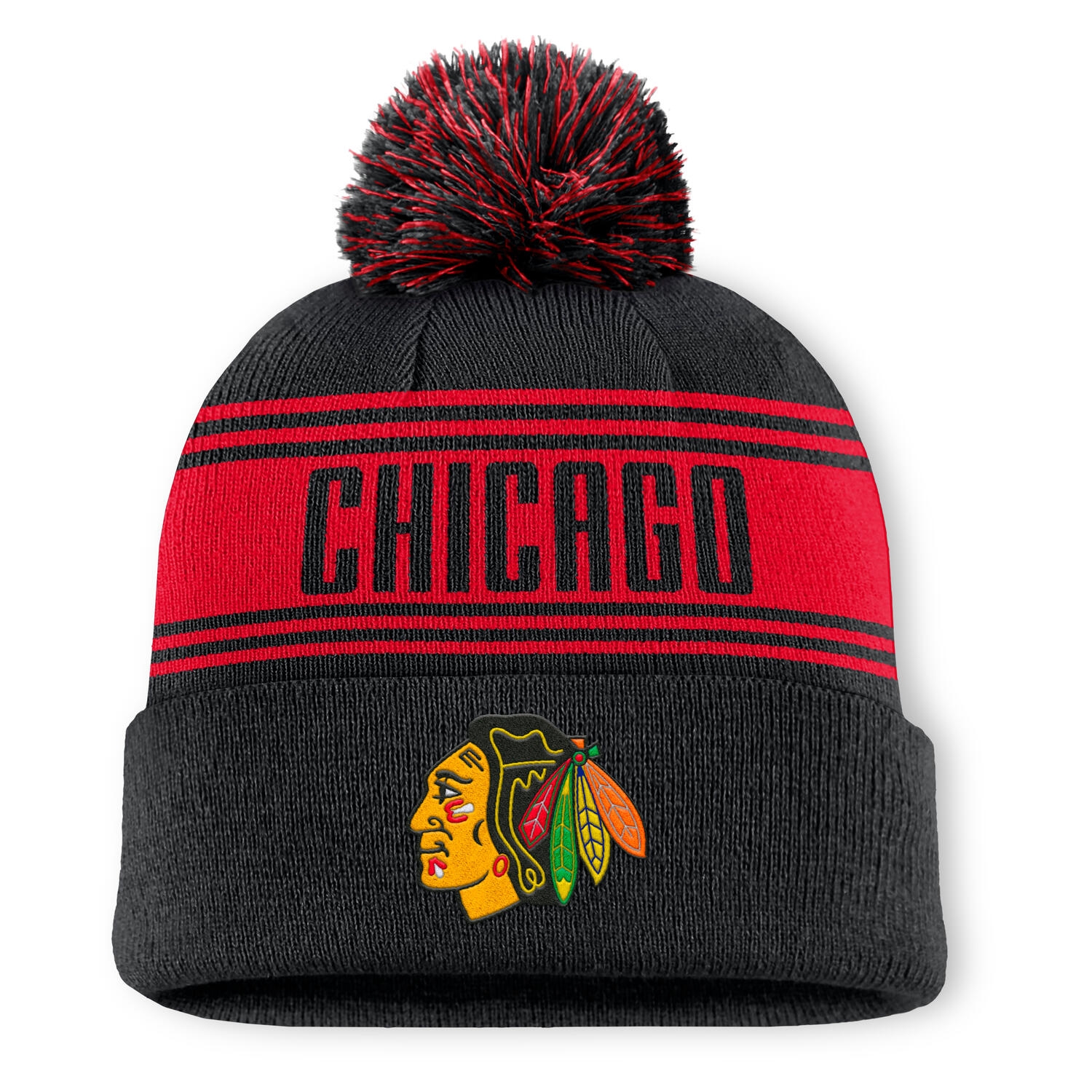 Chicago Blackhawks Enforcer NHL Wintermütze Schwarz