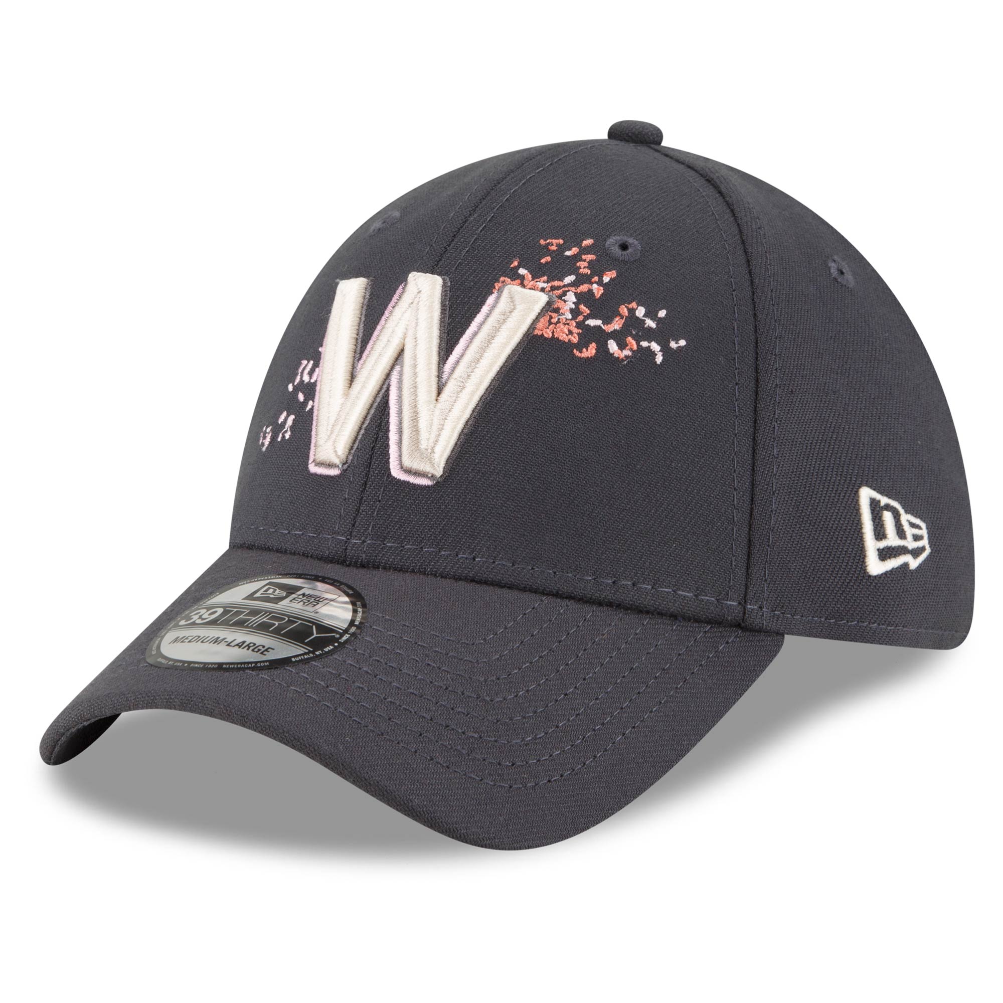 Washington Nationals Official MLB City Connect New Era 39THIRTY Flex Cap Graphite