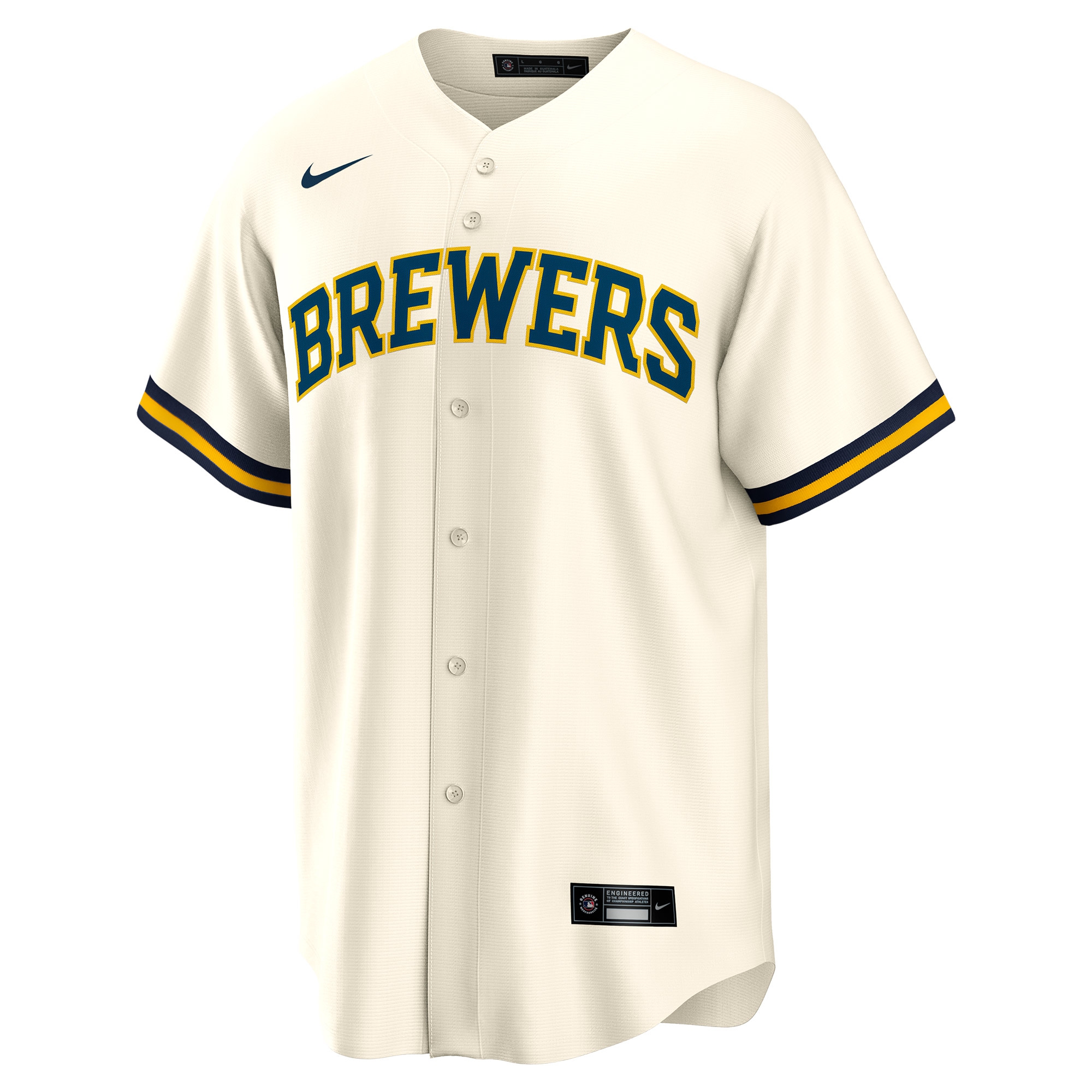 Milwaukee Brewers Nike MLB Home Trikot Cream