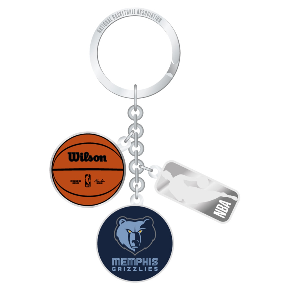 Memphis Grizzlies NBA Charm Key Ring