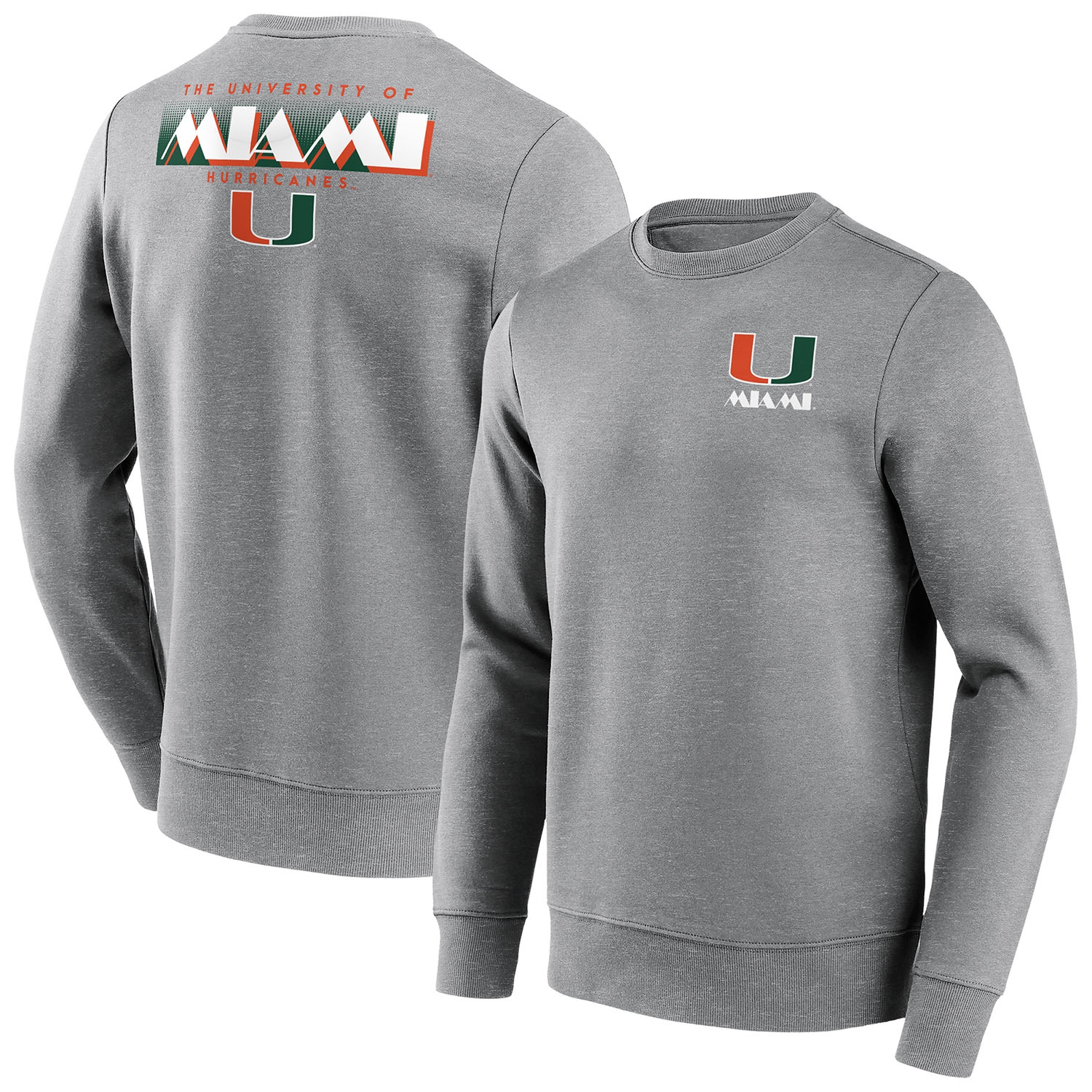 The University of Miami Hurricanes Crew Sweatshirt Grau