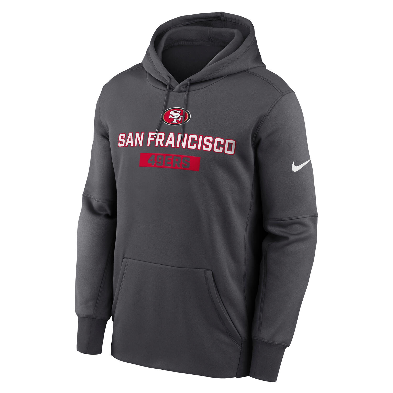 San Francisco 49ers Toss Sweep Therma-FIT NFL Hoodie Dunkelgrau