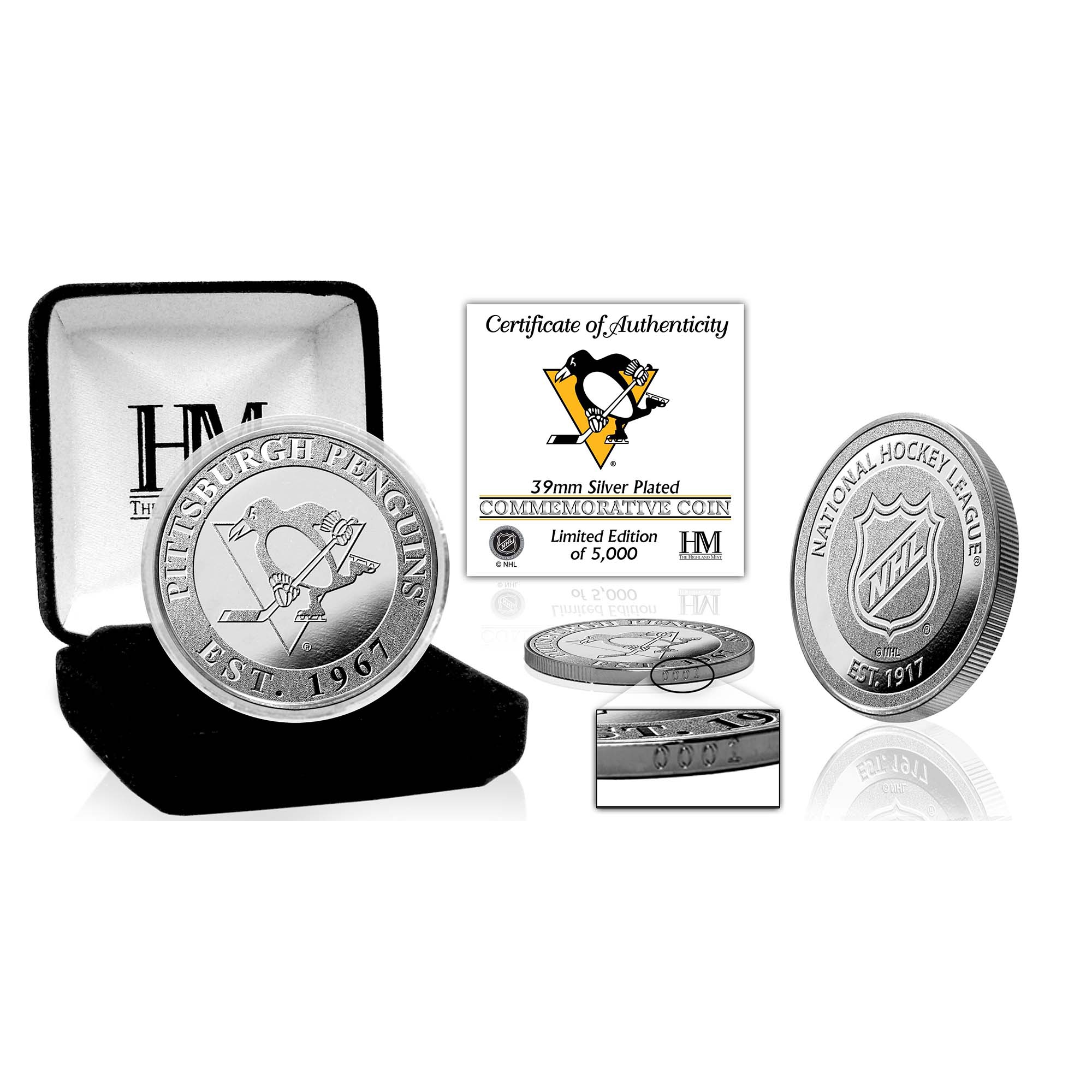 Pittsburgh Penguins NHL Team Silver Mint Coin