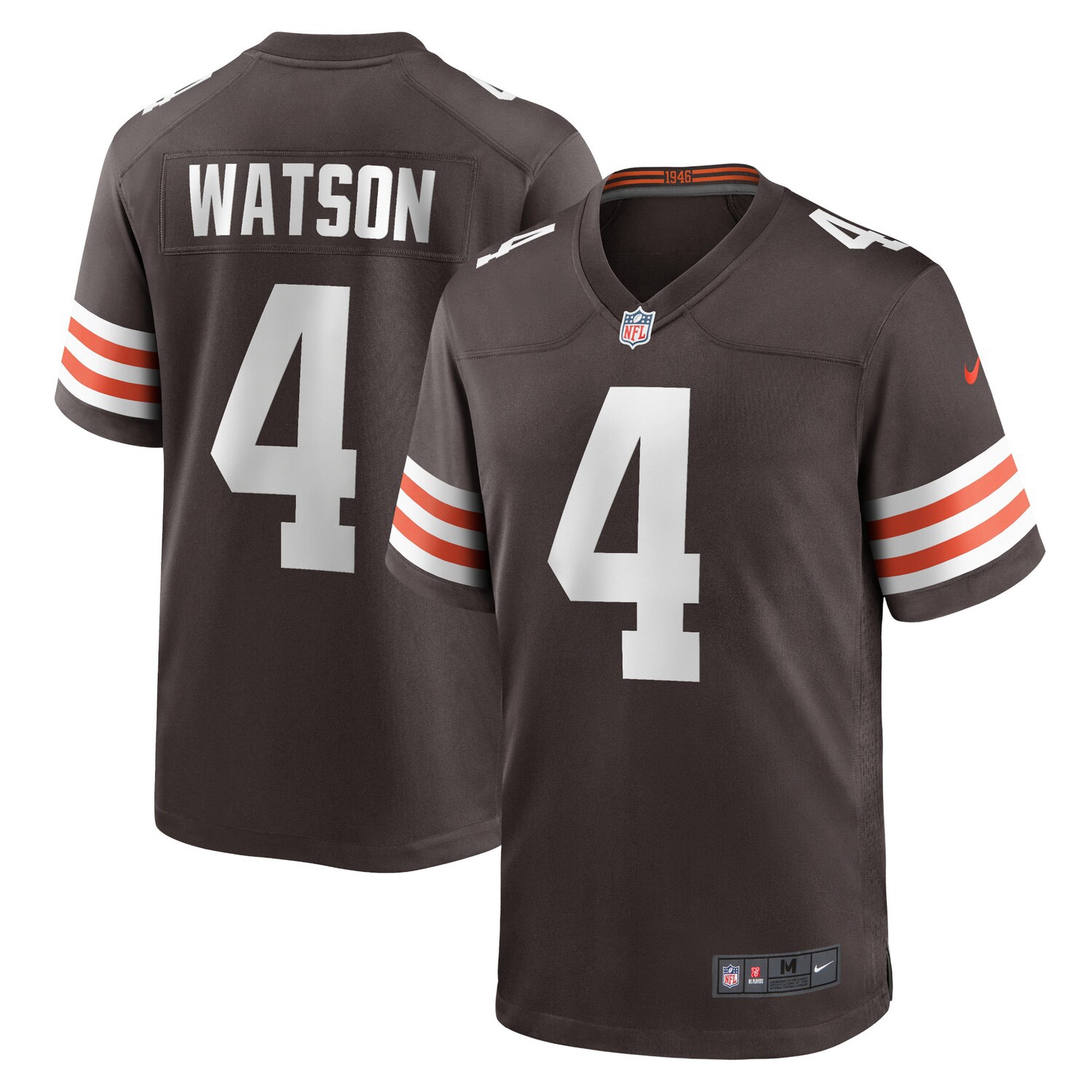 Deshaun Watson #4 Cleveland Browns Nike Game NFL Trikot Braun