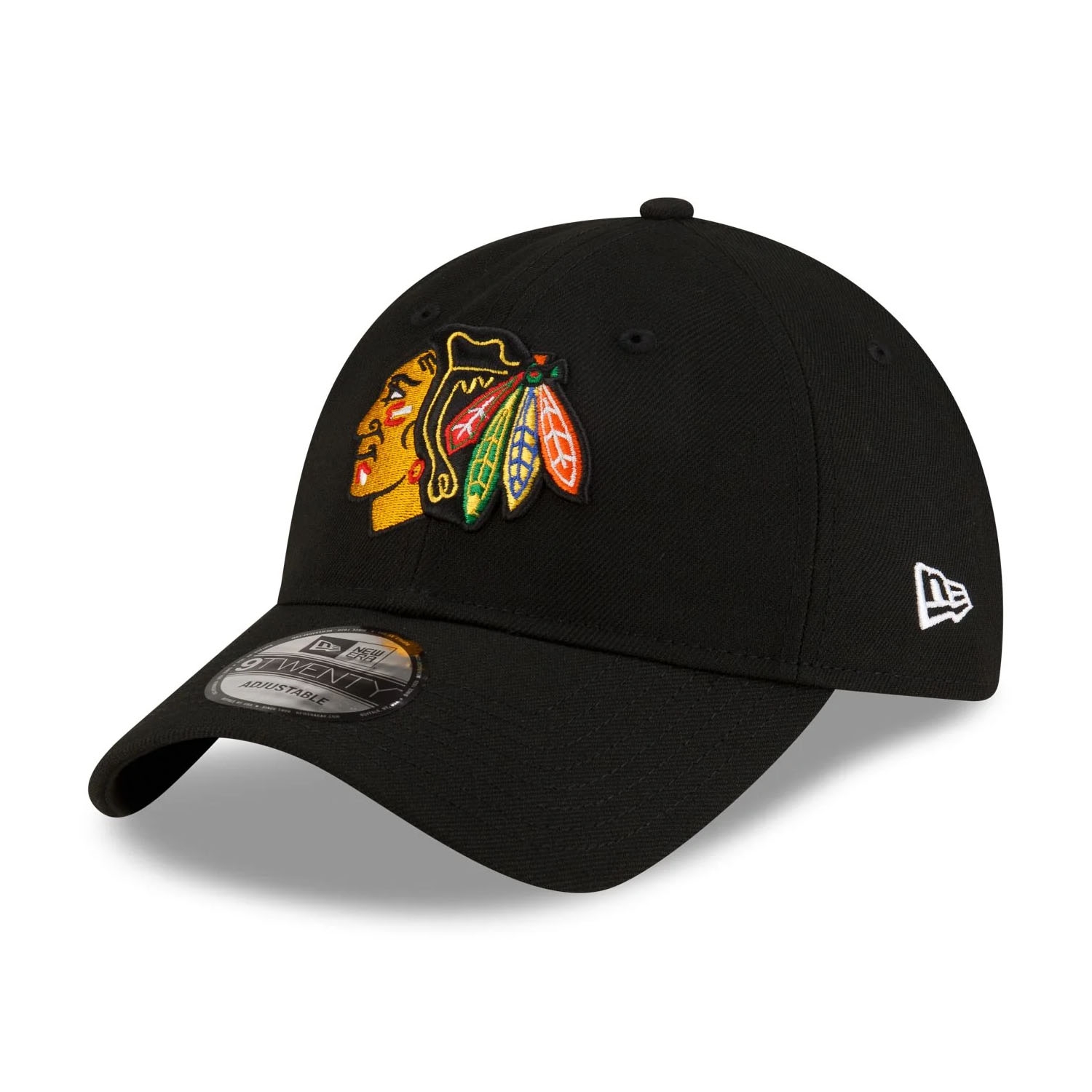 Chicago Blackhawks New Era 9TWENTY Adjustable NHL Cap Schwarz