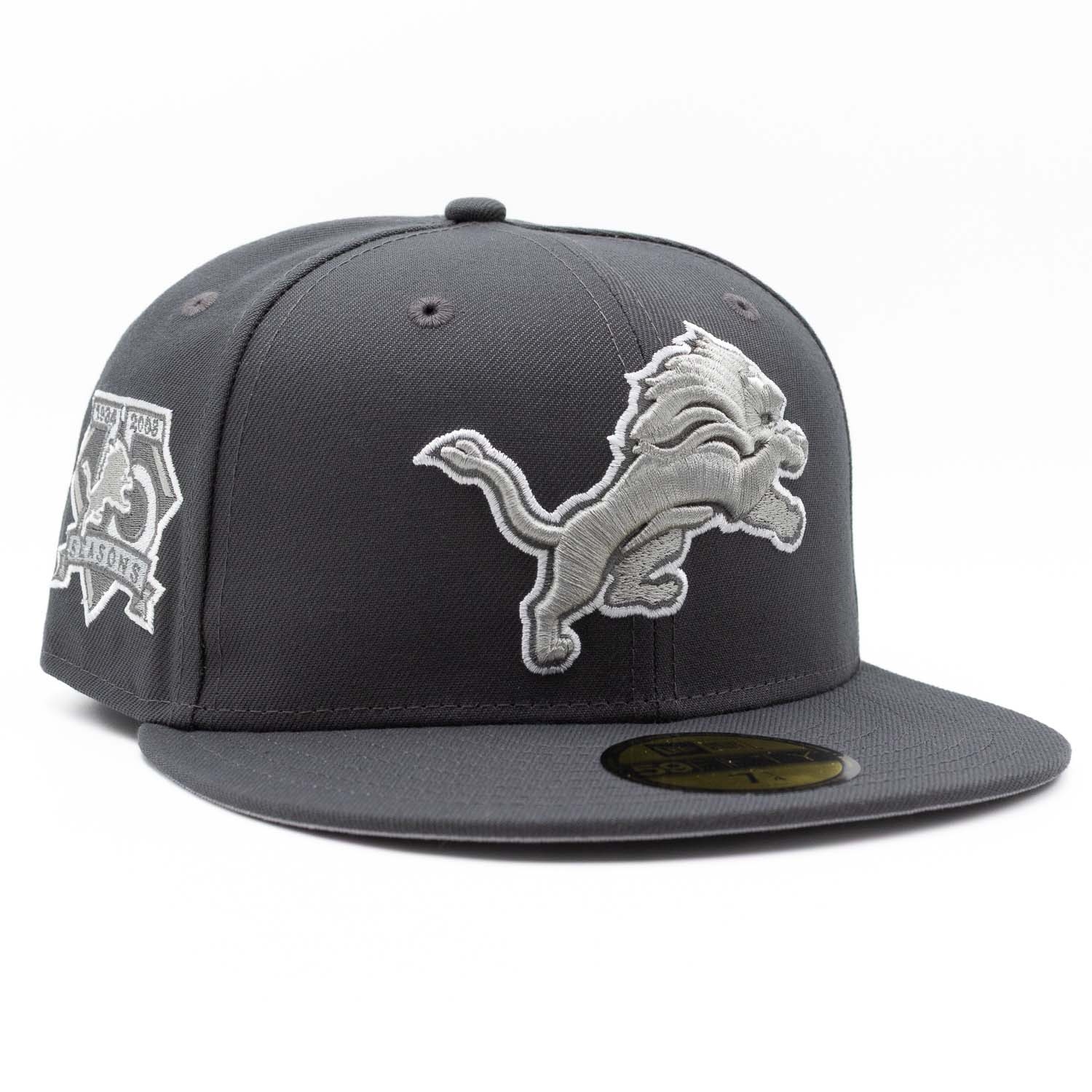 Detroit Lions 75 Seasons 59FIFTY Fitted NFL Cap Dunkelgrau