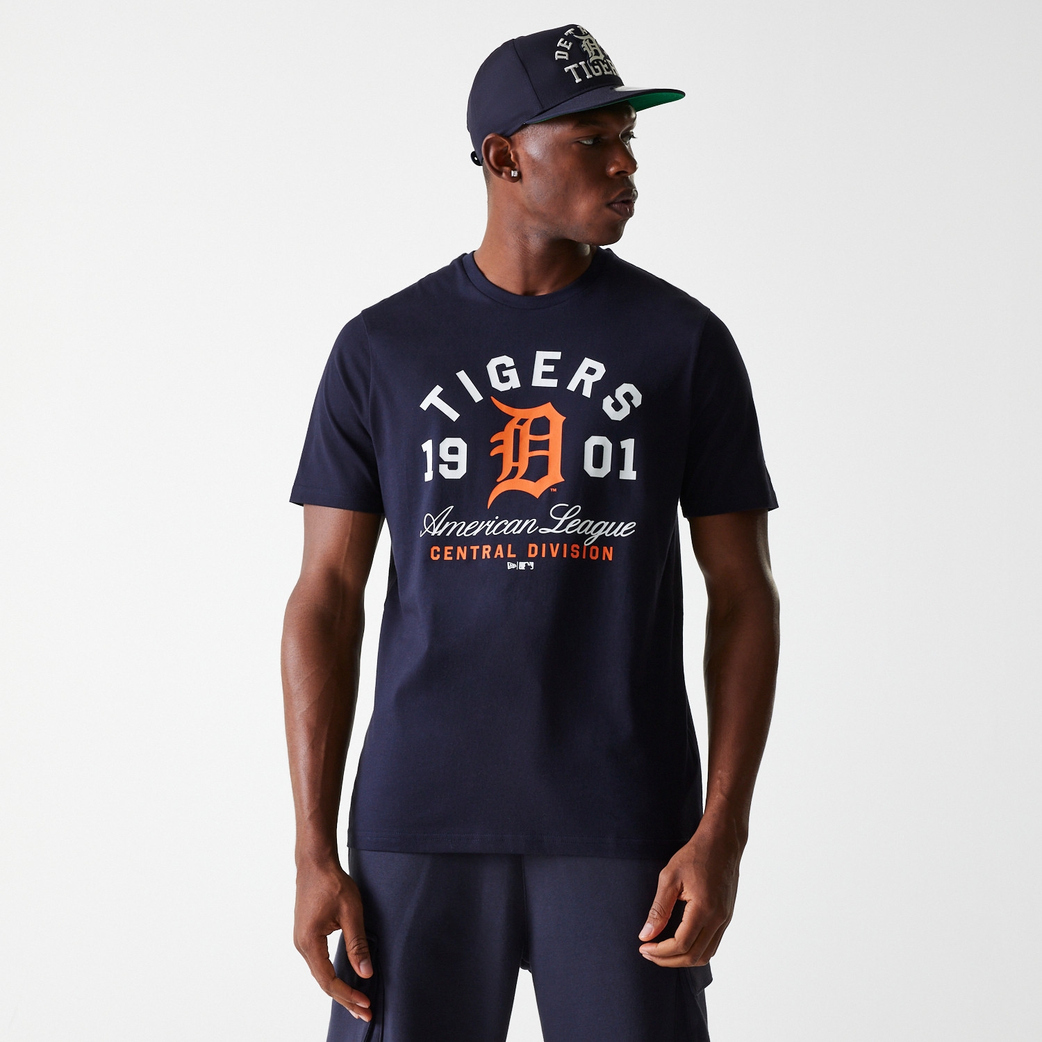 Detroit Tigers Wordmark New Era MLB T-Shirt Navy