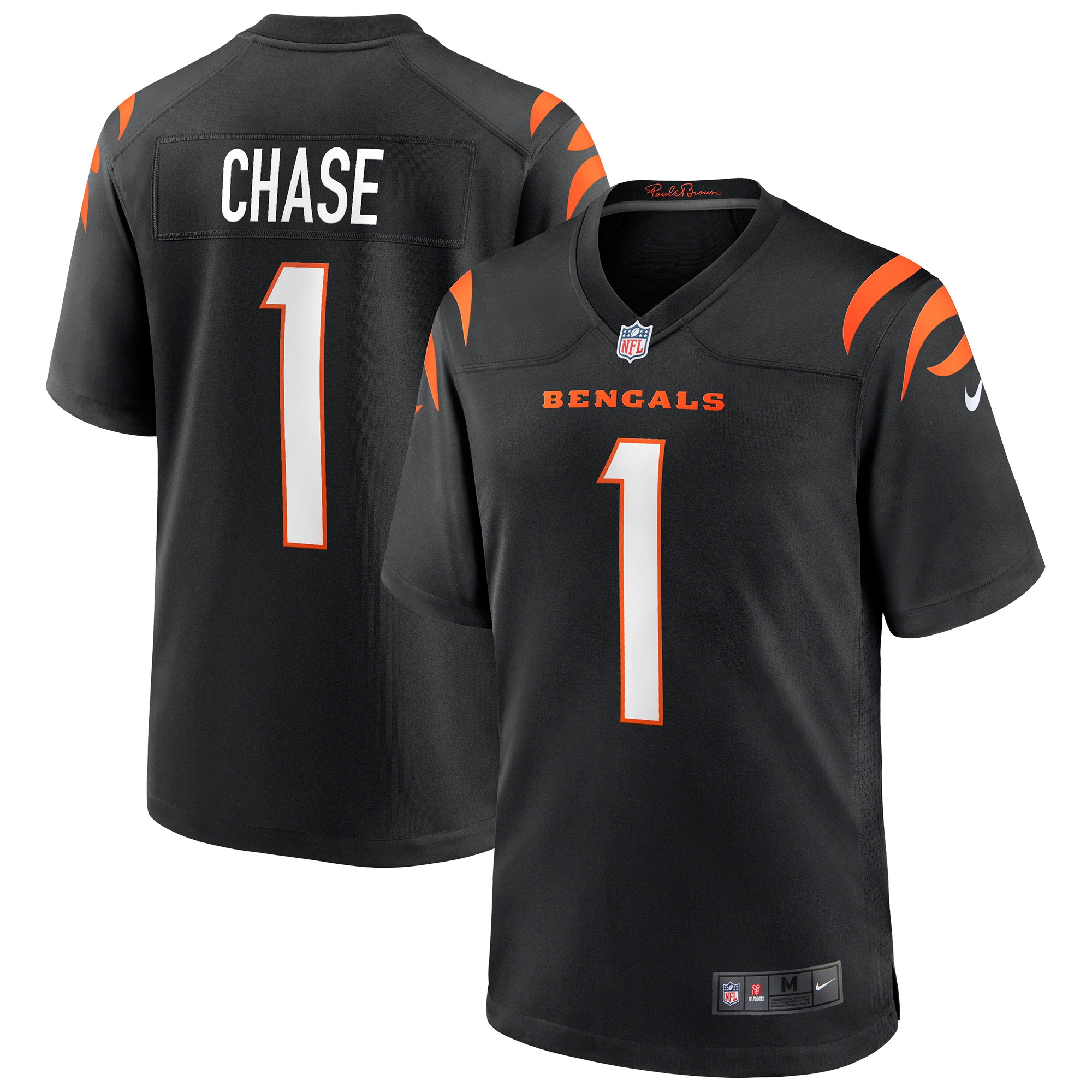Ja'Marr Chase #1 Cincinnati Bengals Nike Game NFL Football Jersey Black