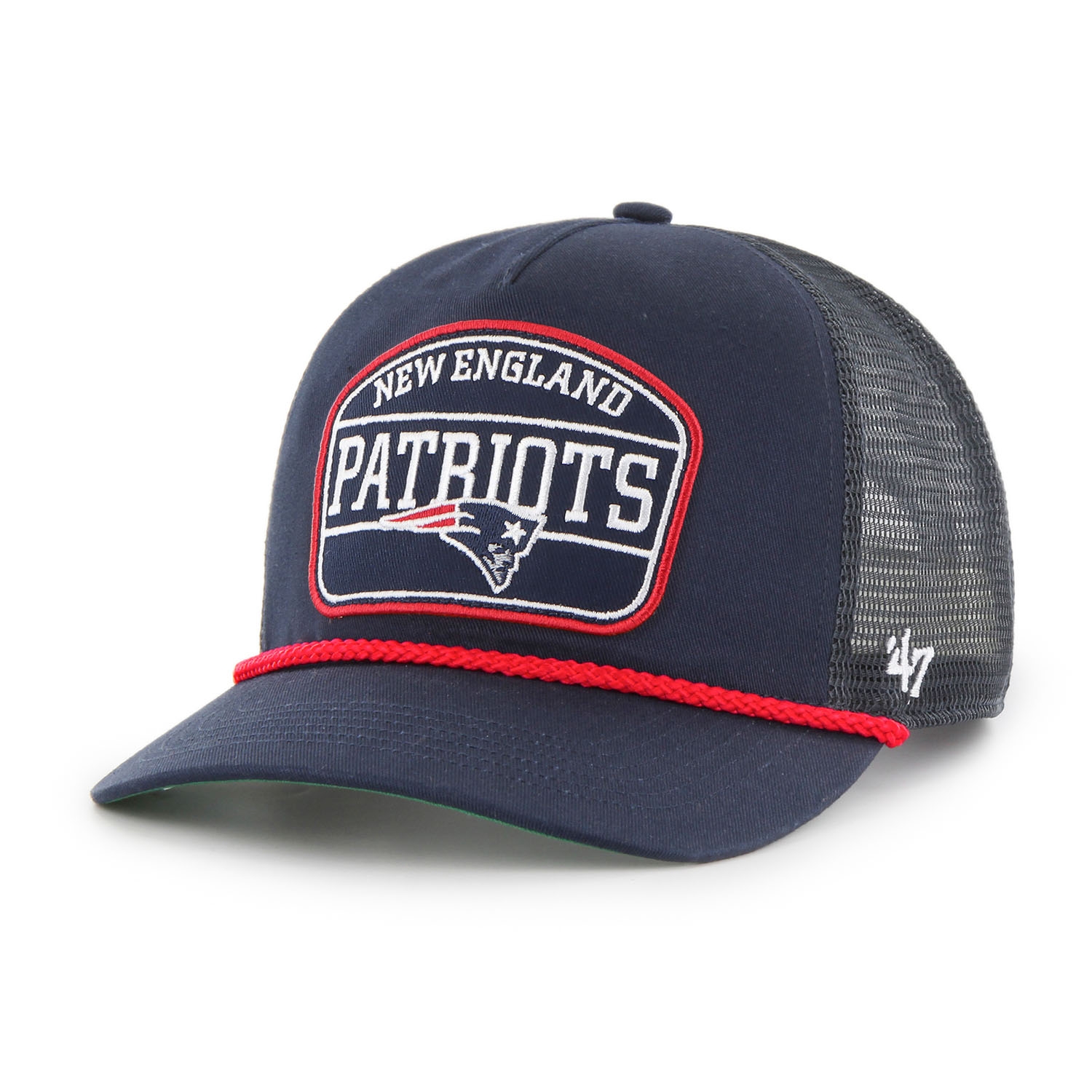 New England Patriots Hone Rope '47 Hitch RF Snapback Trucker NFL Cap Navy