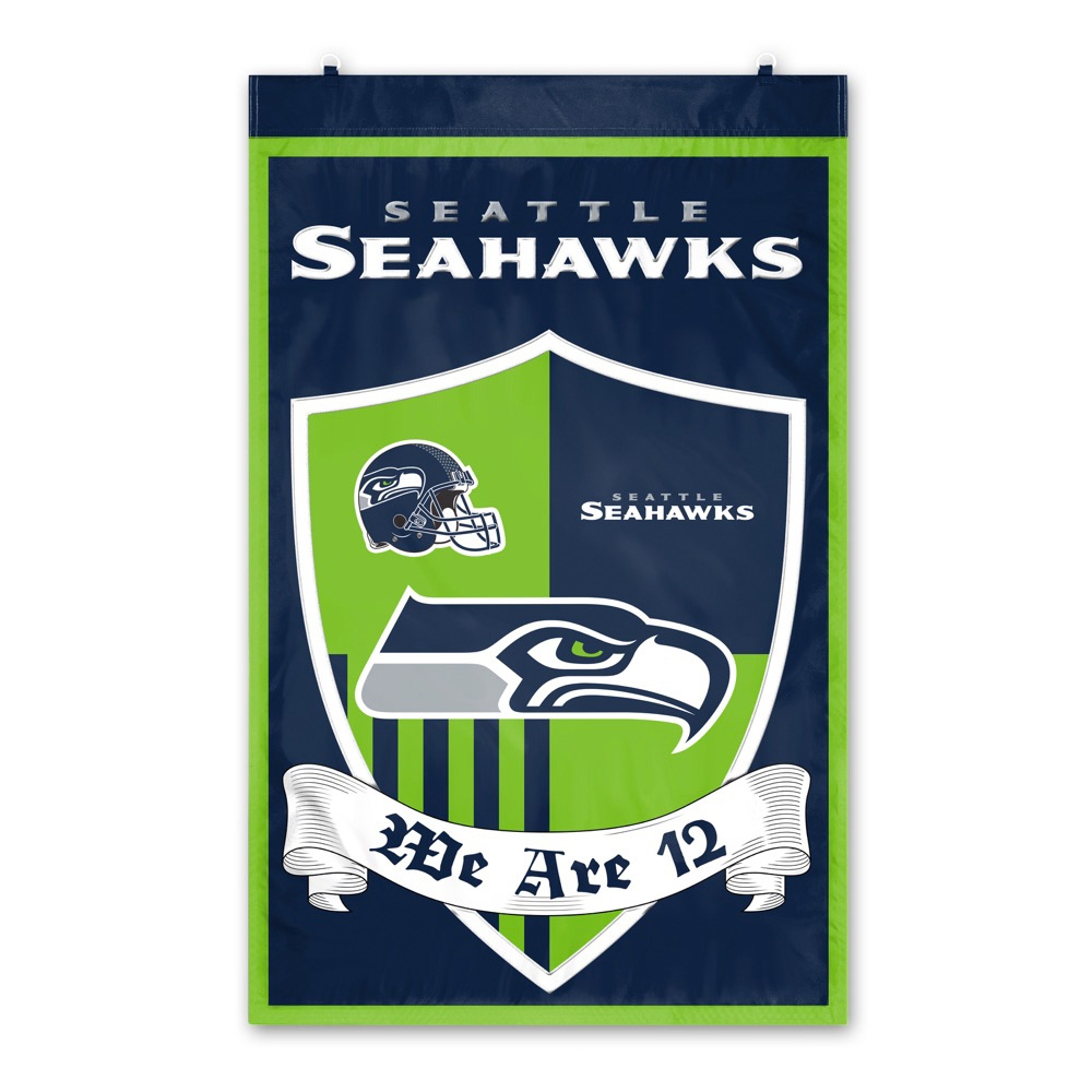 Seattle Seahawks Team Shield NFL Banner Fahne