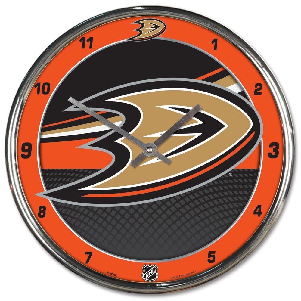 Anaheim Ducks Chrome NHL Wanduhr