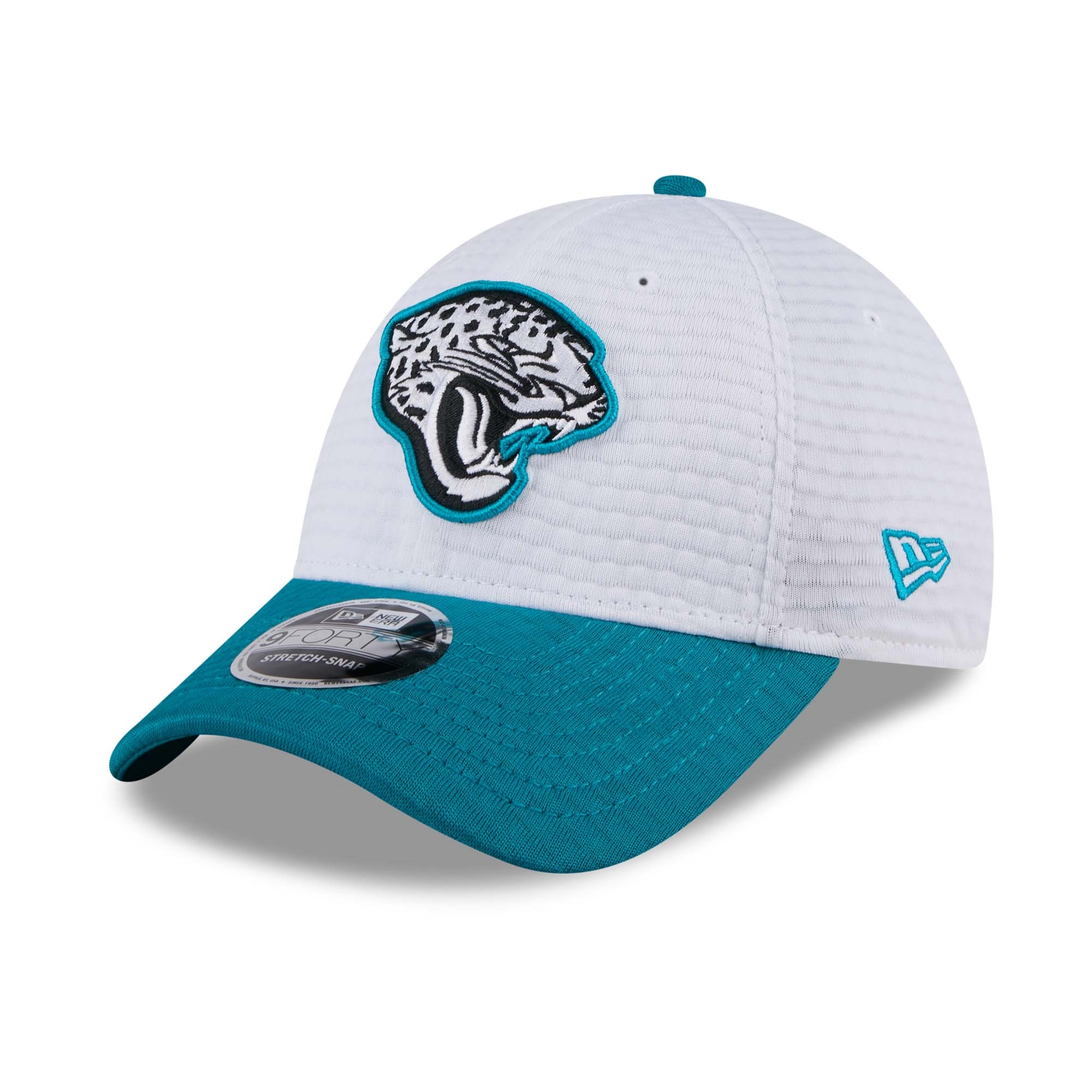 Jacksonville Jaguars 2024 NFL Training Camp New Era Stretch-Snap 9FORTY Cap Weiß