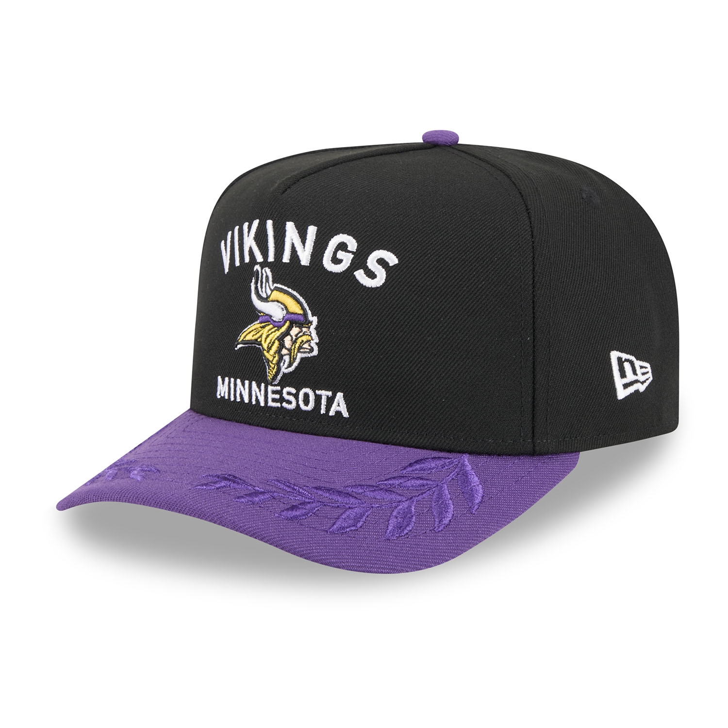 Minnesota Vikings 2025 NFL Draft New Era 9FIFTY A-Frame Snapback Cap Schwarz