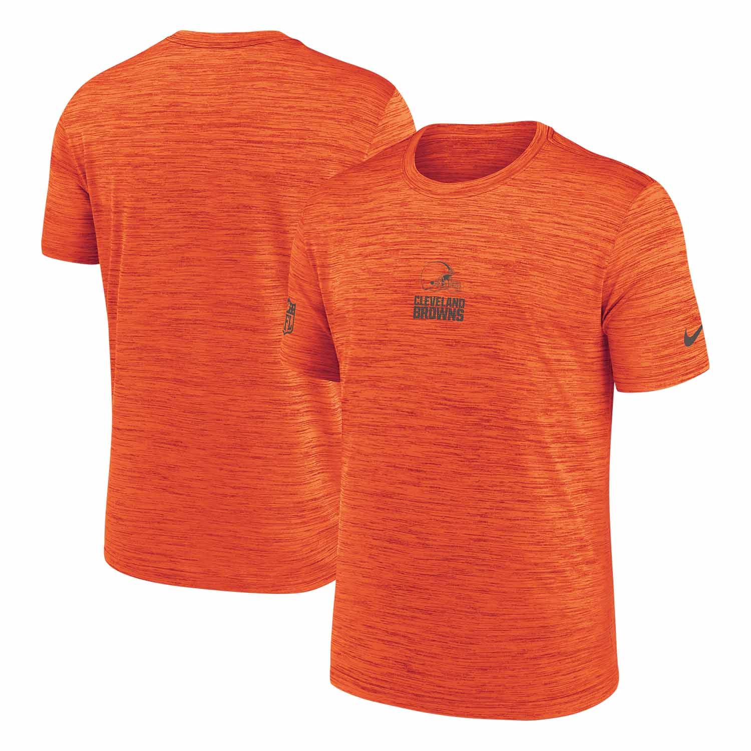 Cleveland Browns 2025 NFL Sideline Nike Velocity Performance T-Shirt Orange