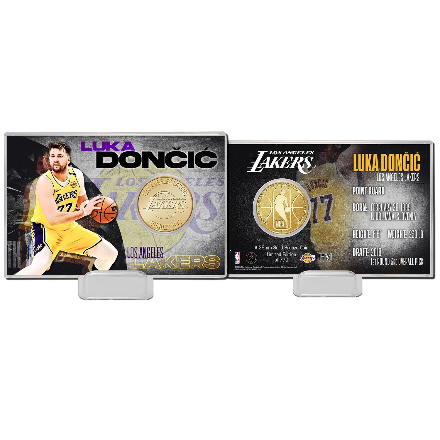 Luka Doncic Los Angeles Lakers Bronze Coin Card