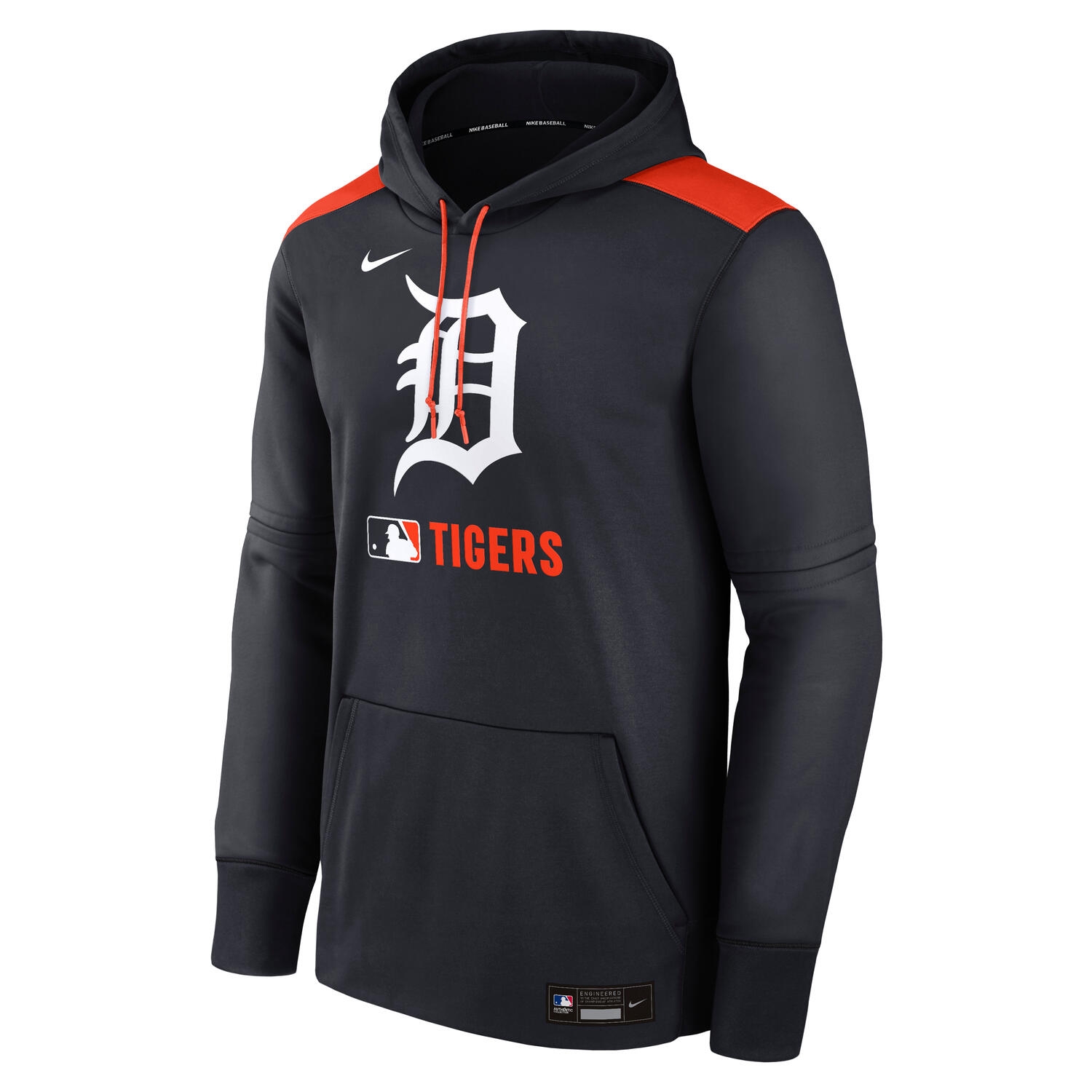 Detroit Tigers 2025 MLB Authentic Performance Therma Hoodie Navy