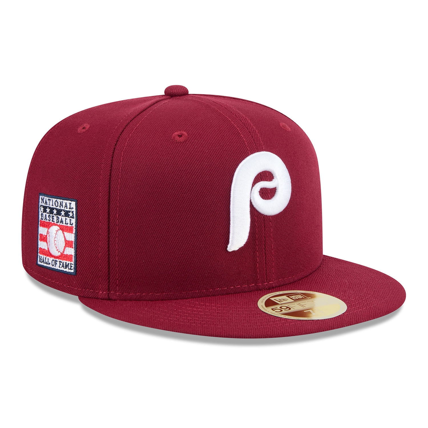 Philadelphia Phillies 2025 MLB Hall of Fame 59FIFTY Fitted Cap Burgund