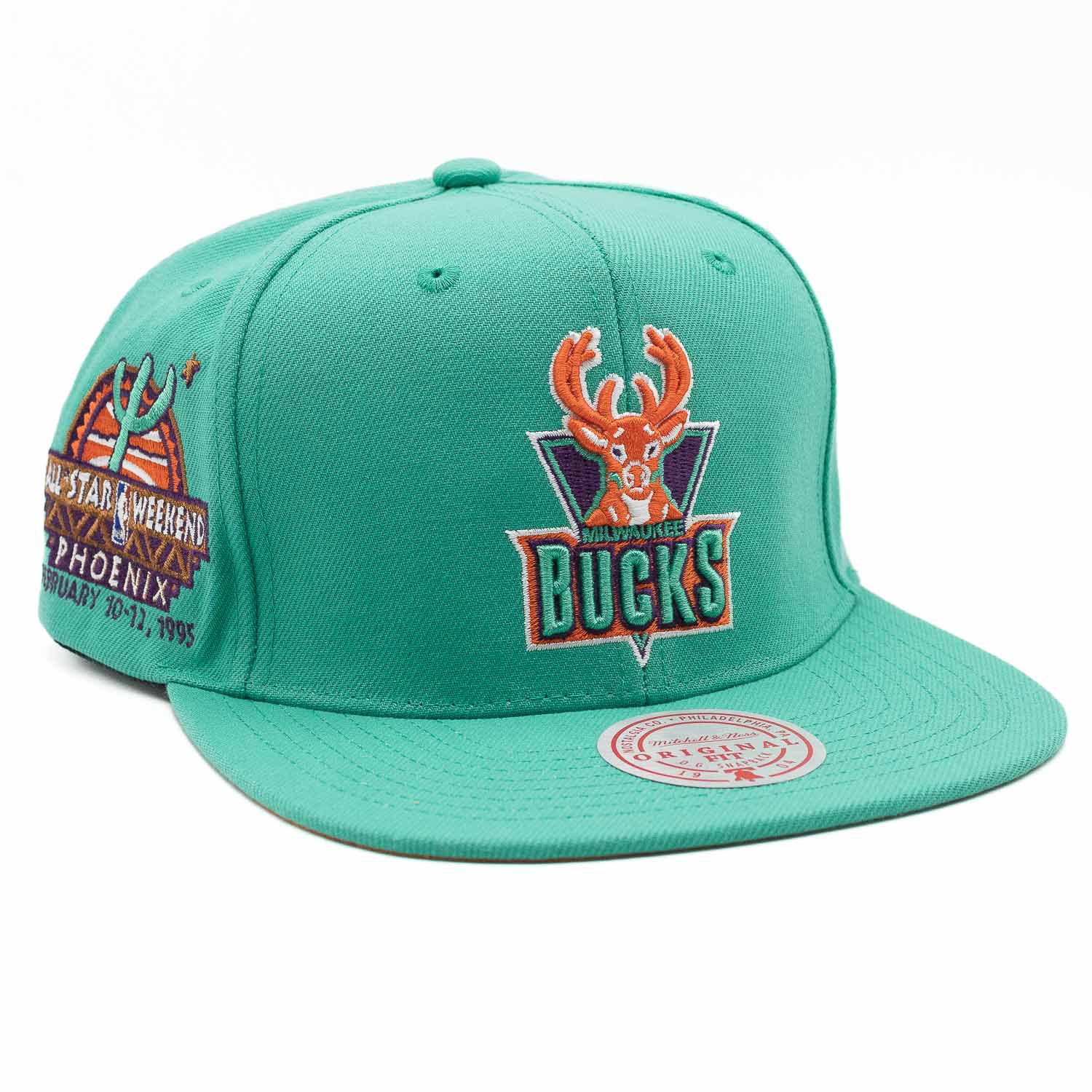 Milwaukee Bucks Desert Green All-Star Mitchell & Ness Snapback NBA Cap