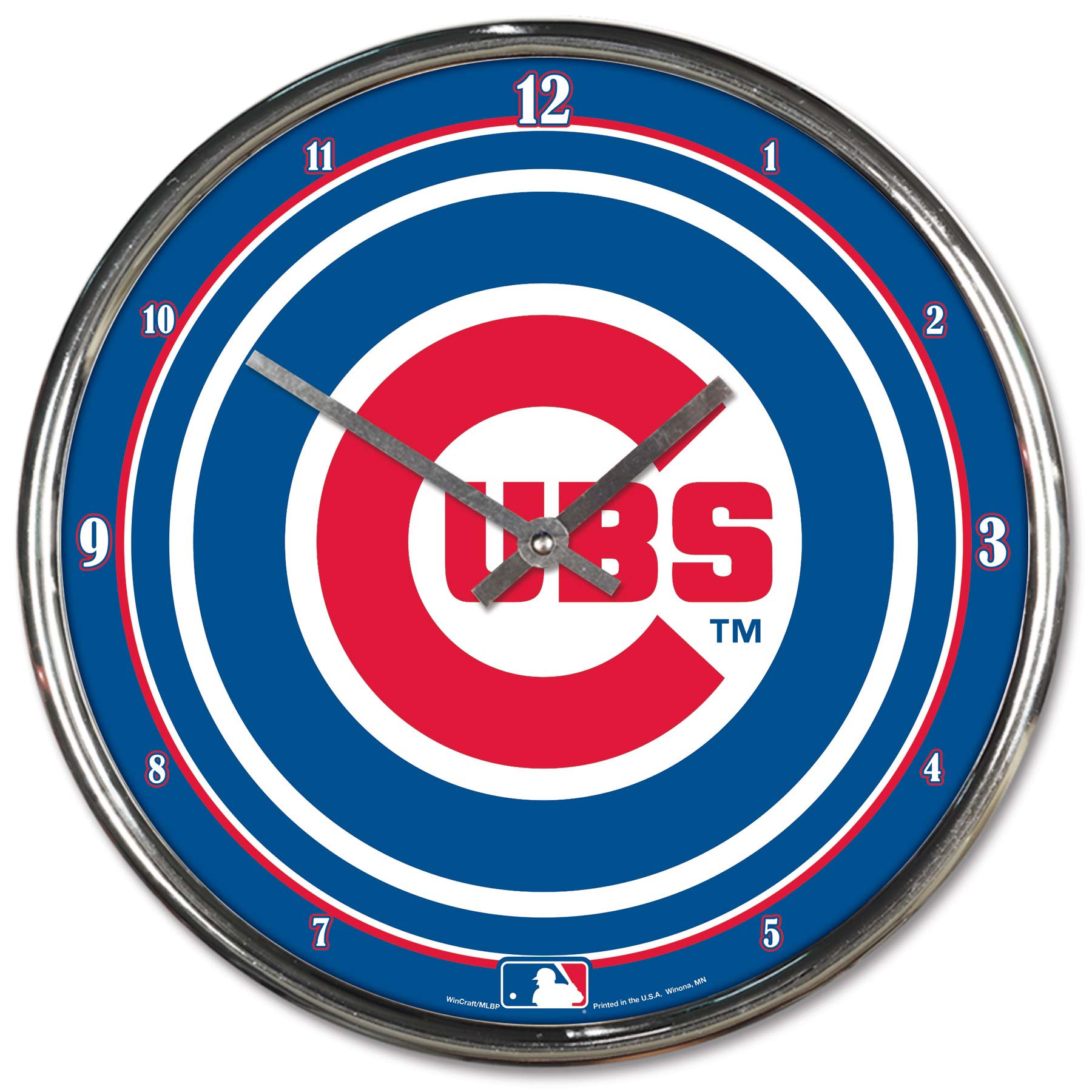 Chicago Cubs WinCraft Chrome MLB Wall Clock