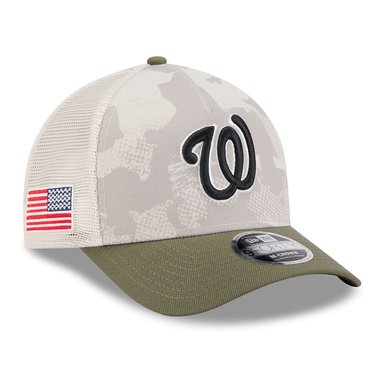 Washington Nationals 2025 MLB Armed Forces 9FORTY M-Crown A-Frame Snapback Cap