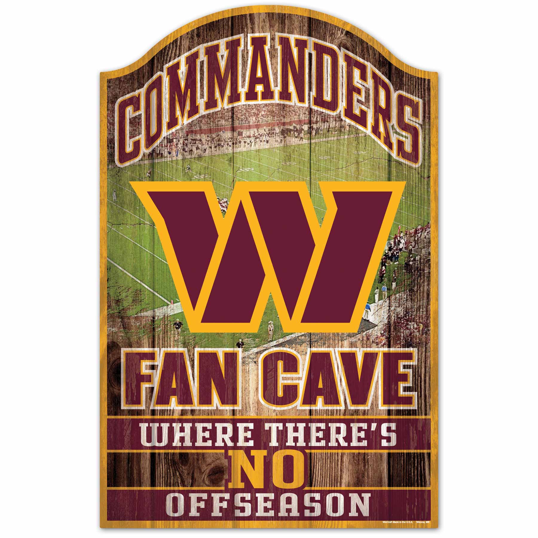 Washington Commanders WinCraft NFL Fan Cave Holzschild