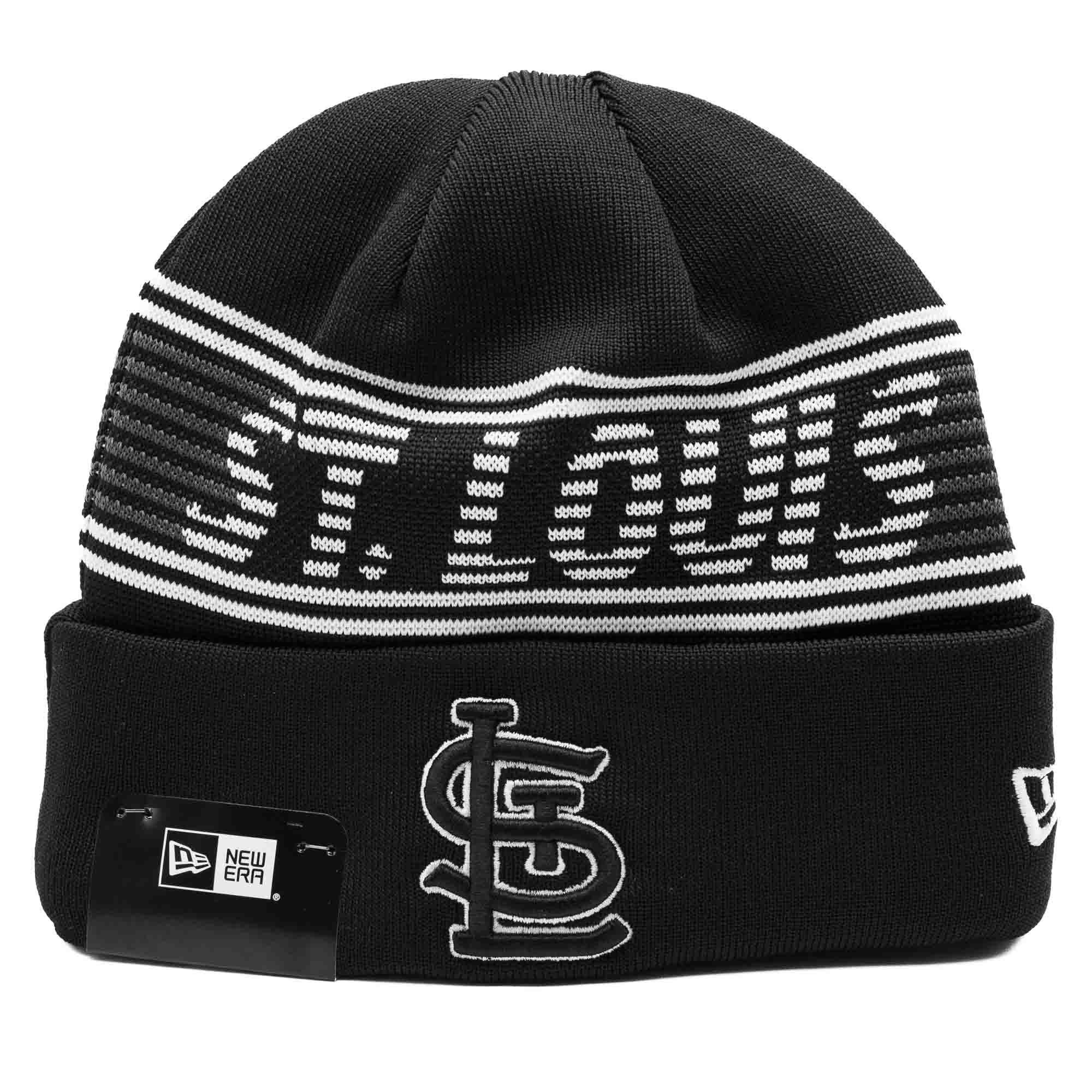 St. Louis Cardinals Black Colorway 2024 MLB Clubhouse New Era Beanie Wintermütze